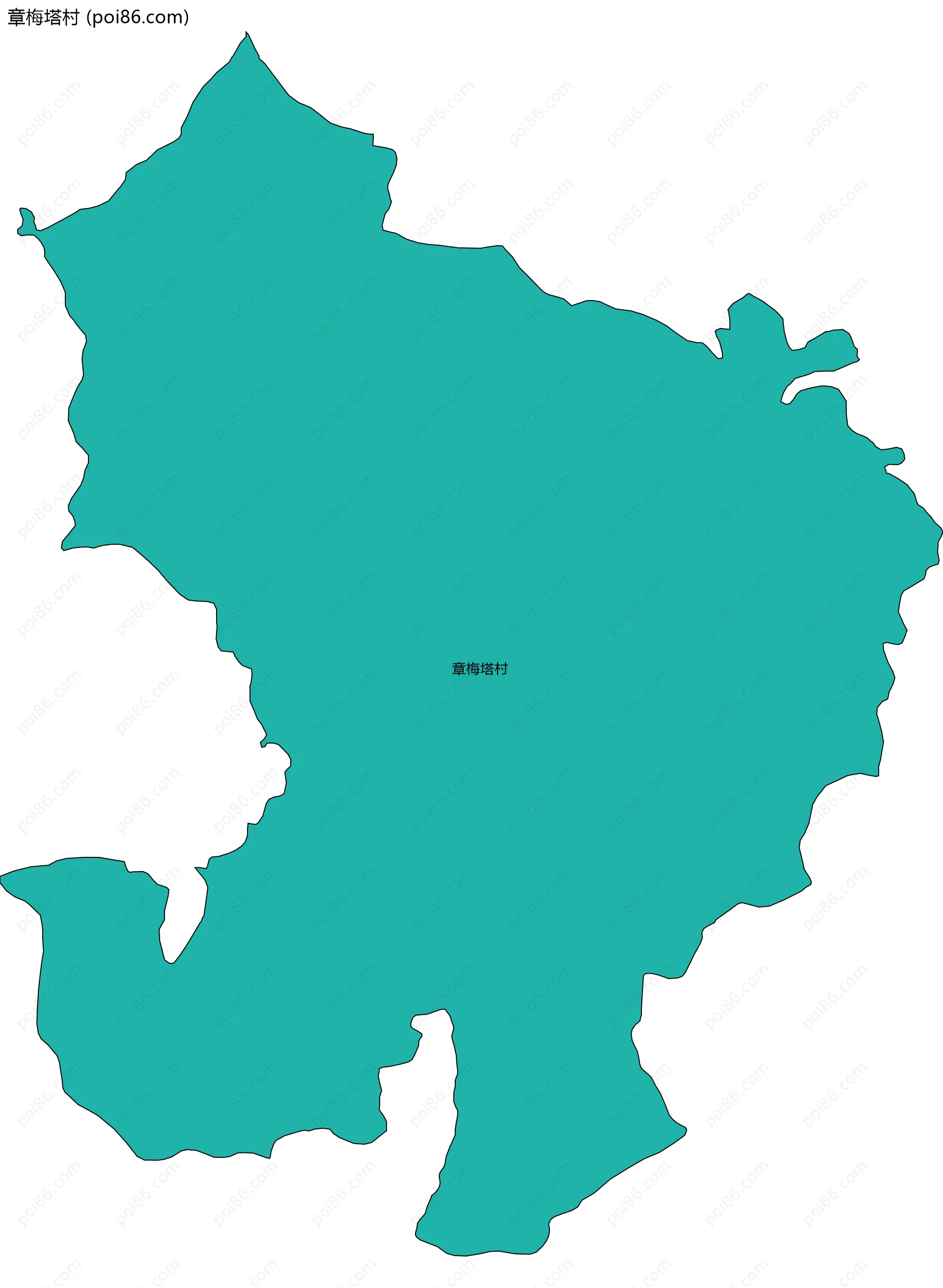 章梅塔村边界地图