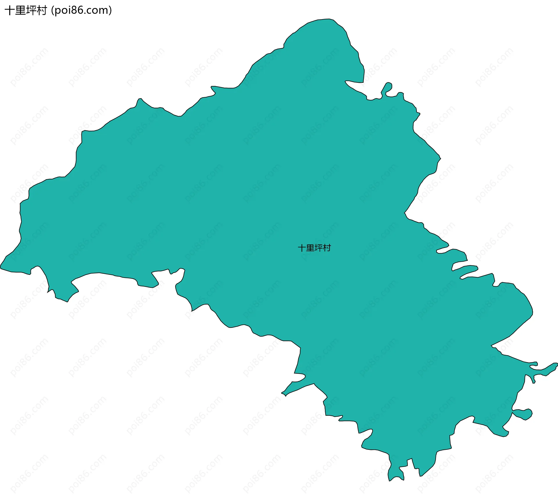 十里坪村边界地图