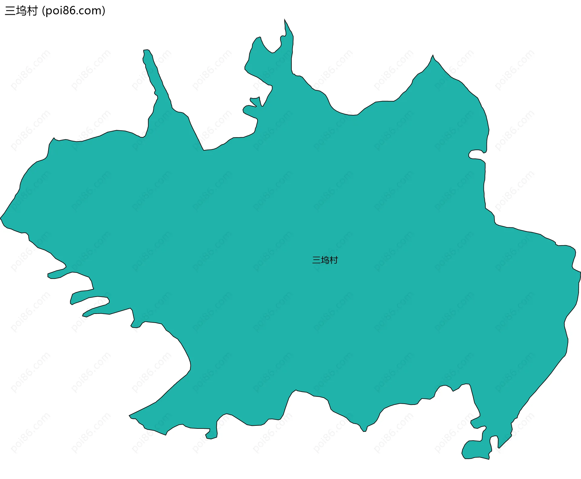 三坞村边界地图