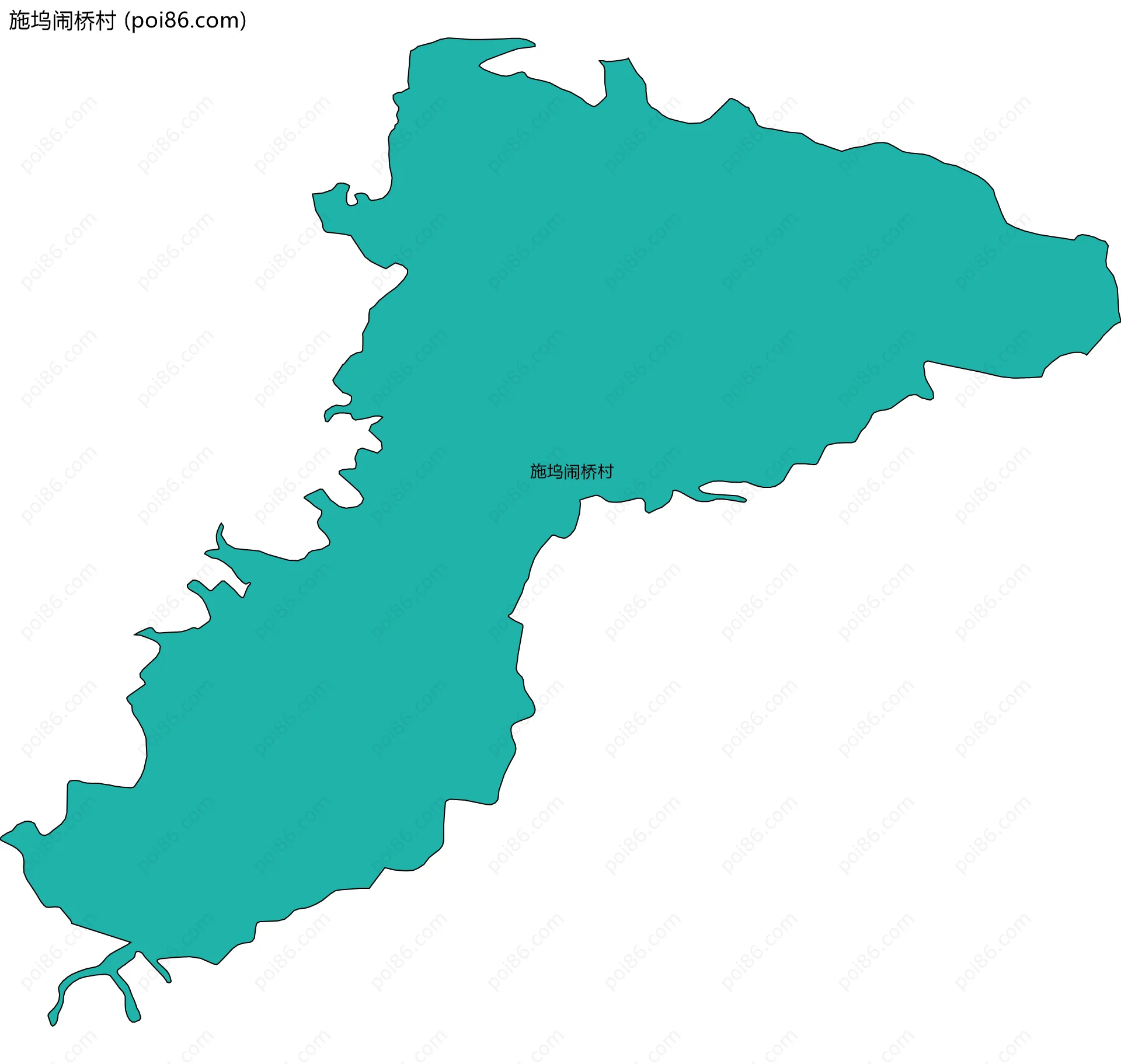施坞闹桥村边界地图
