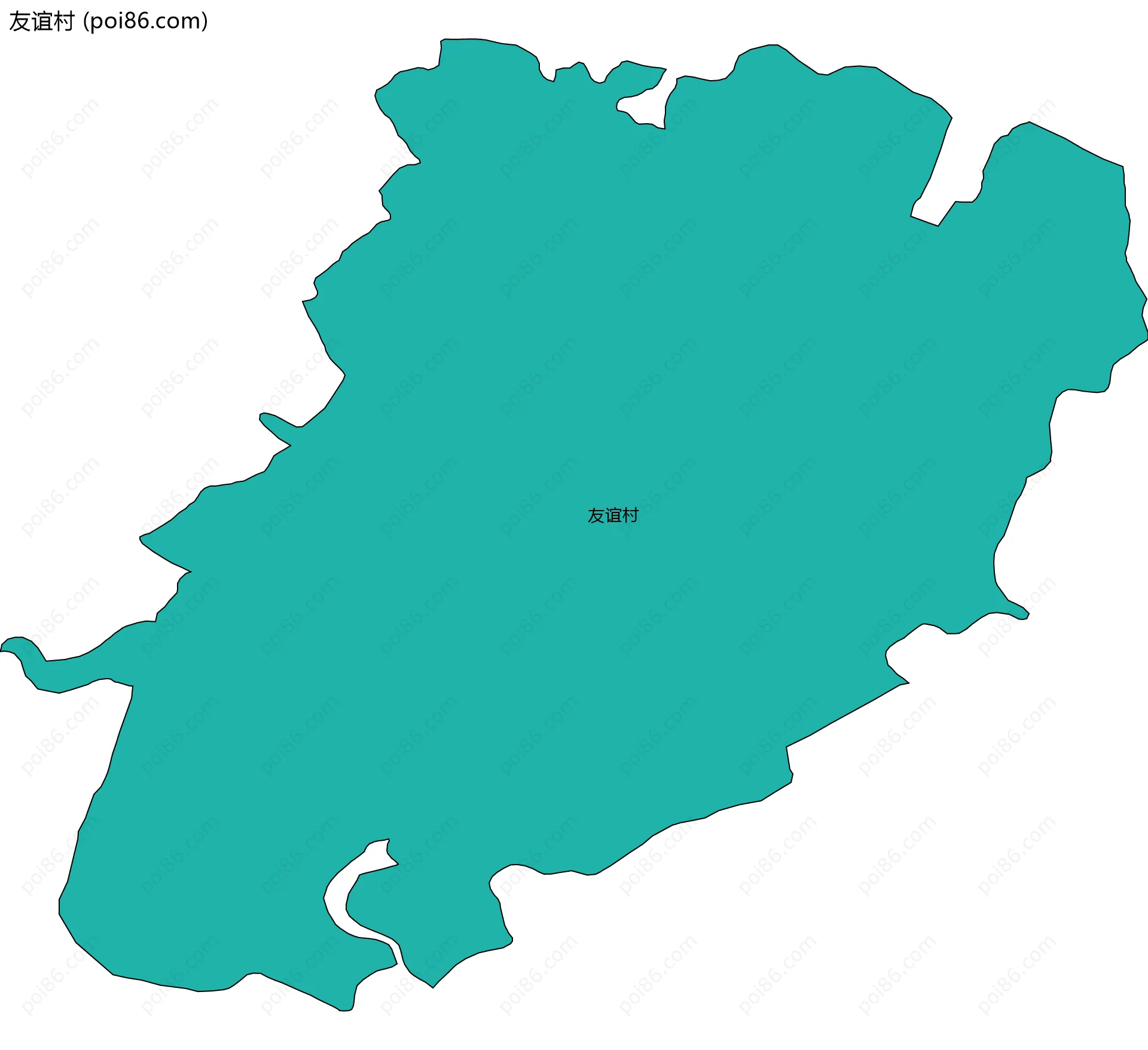 友谊村边界地图