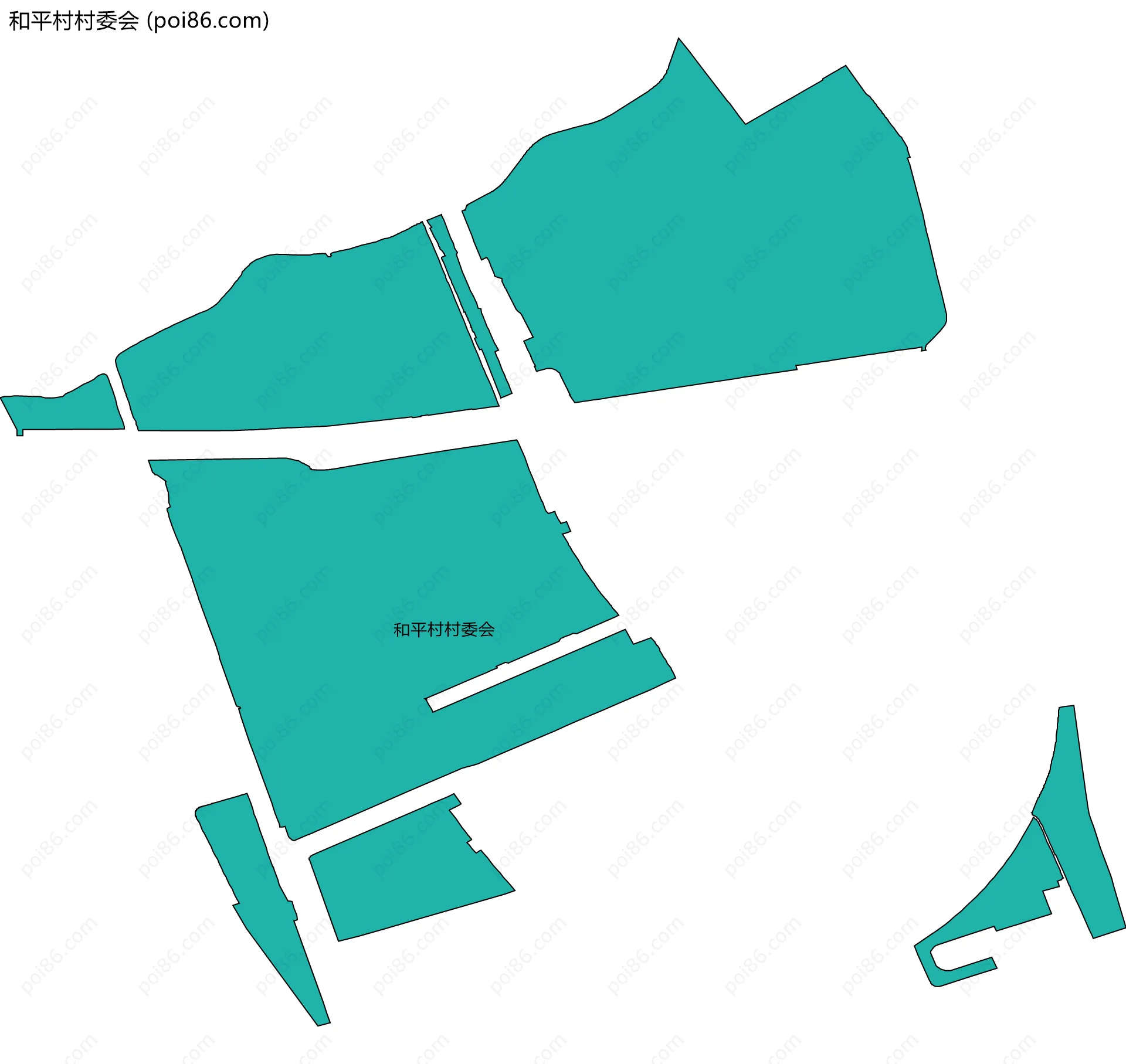 和平村村委会边界地图