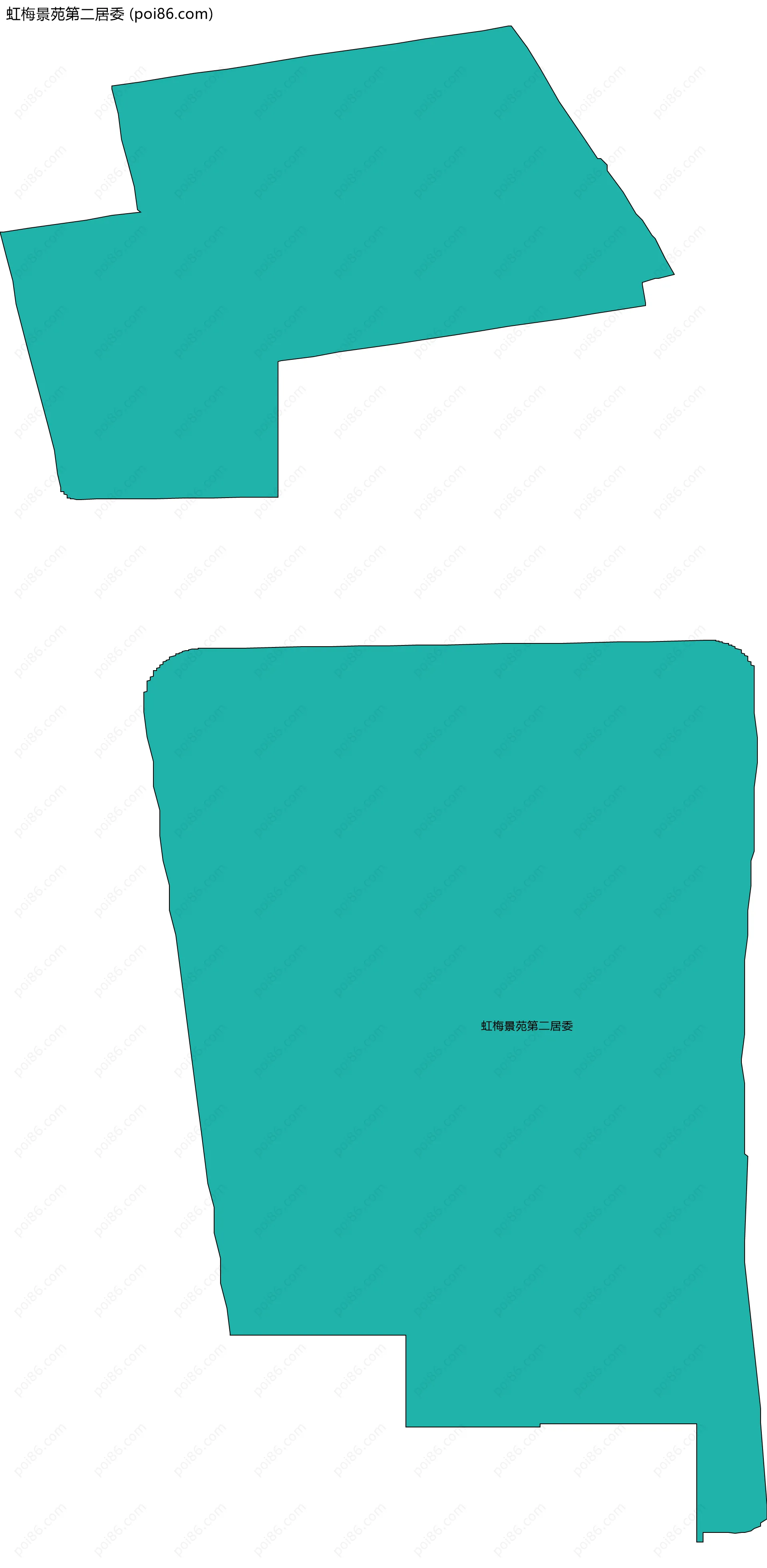 虹梅景苑第二居委边界地图