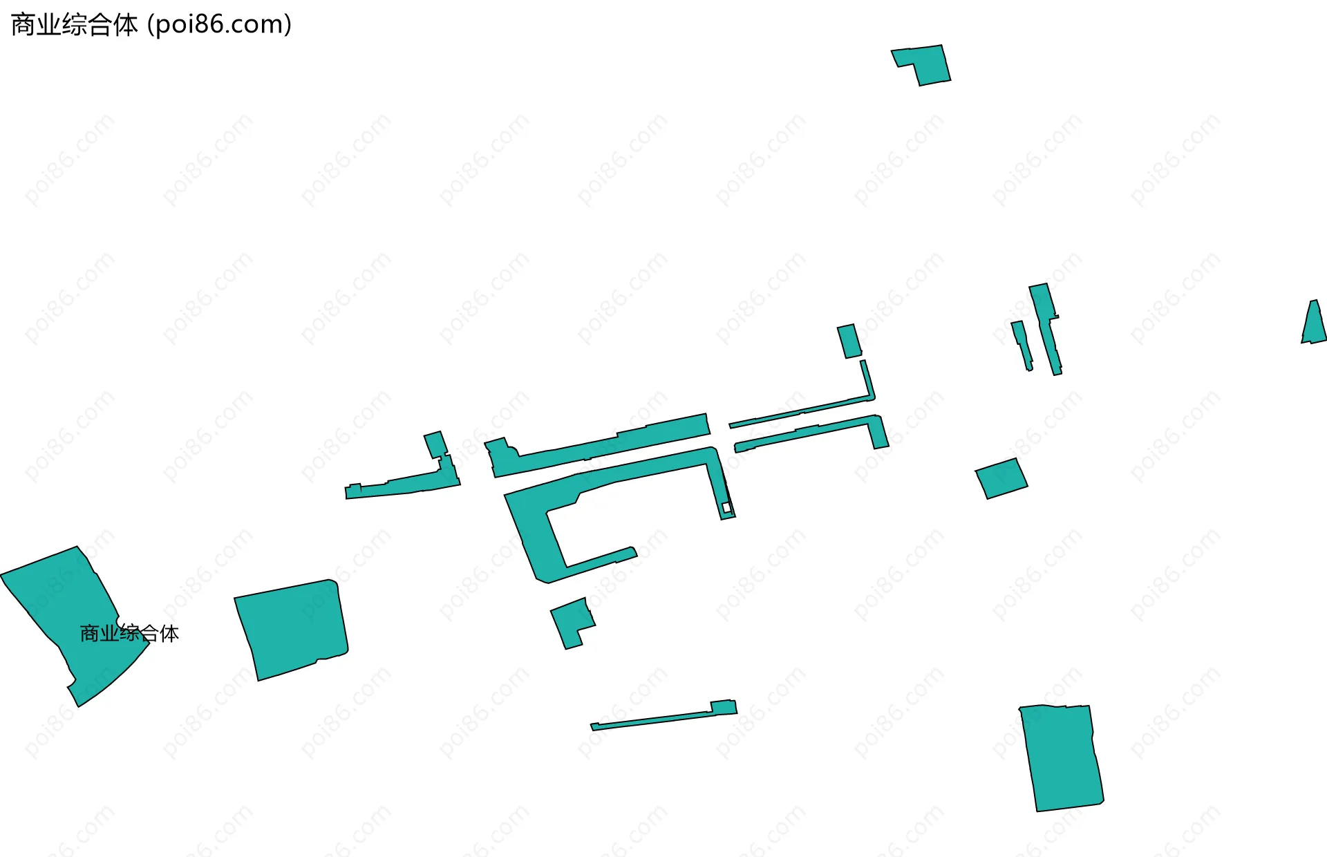 商业综合体边界地图
