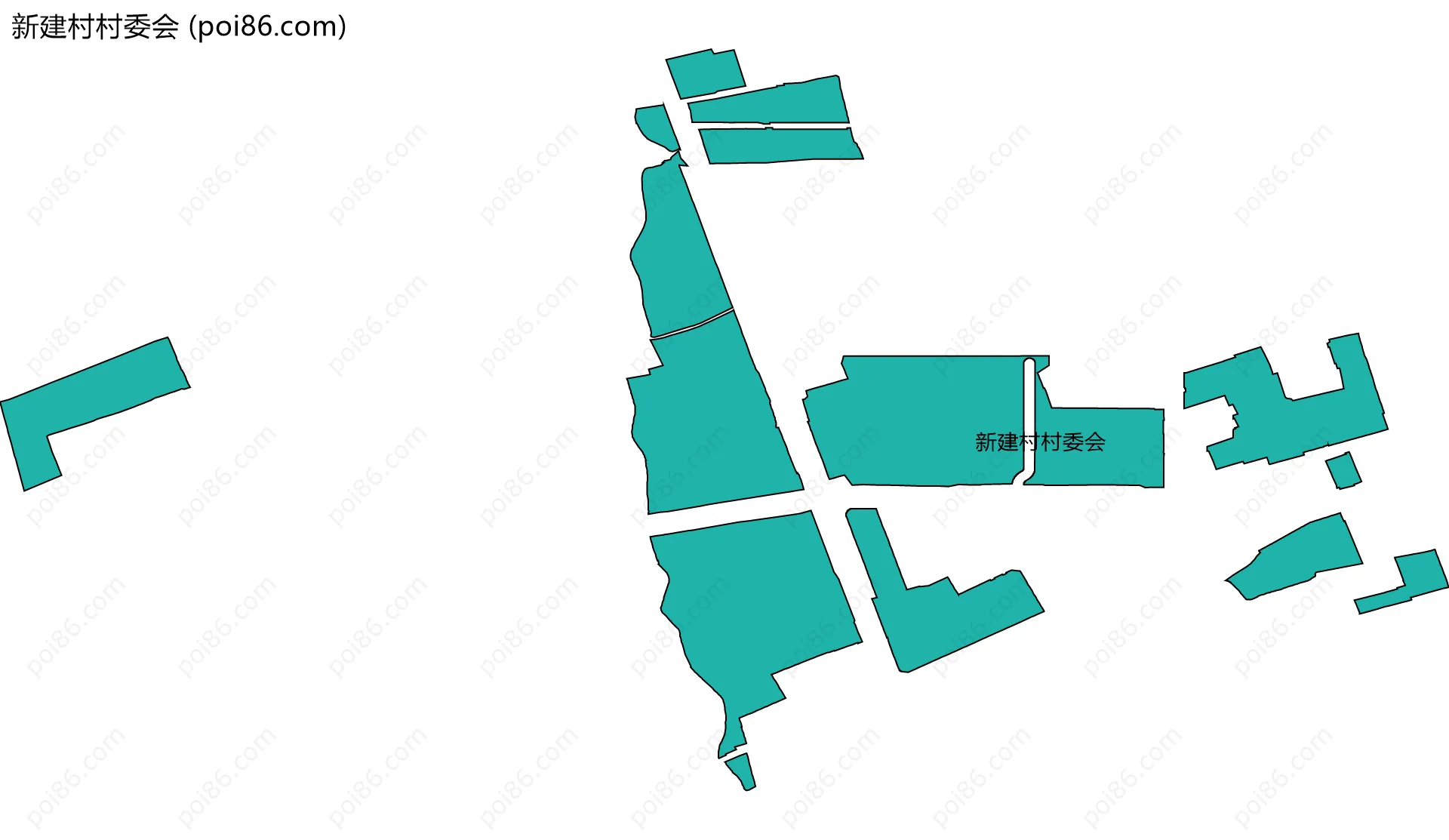 新建村村委会边界地图