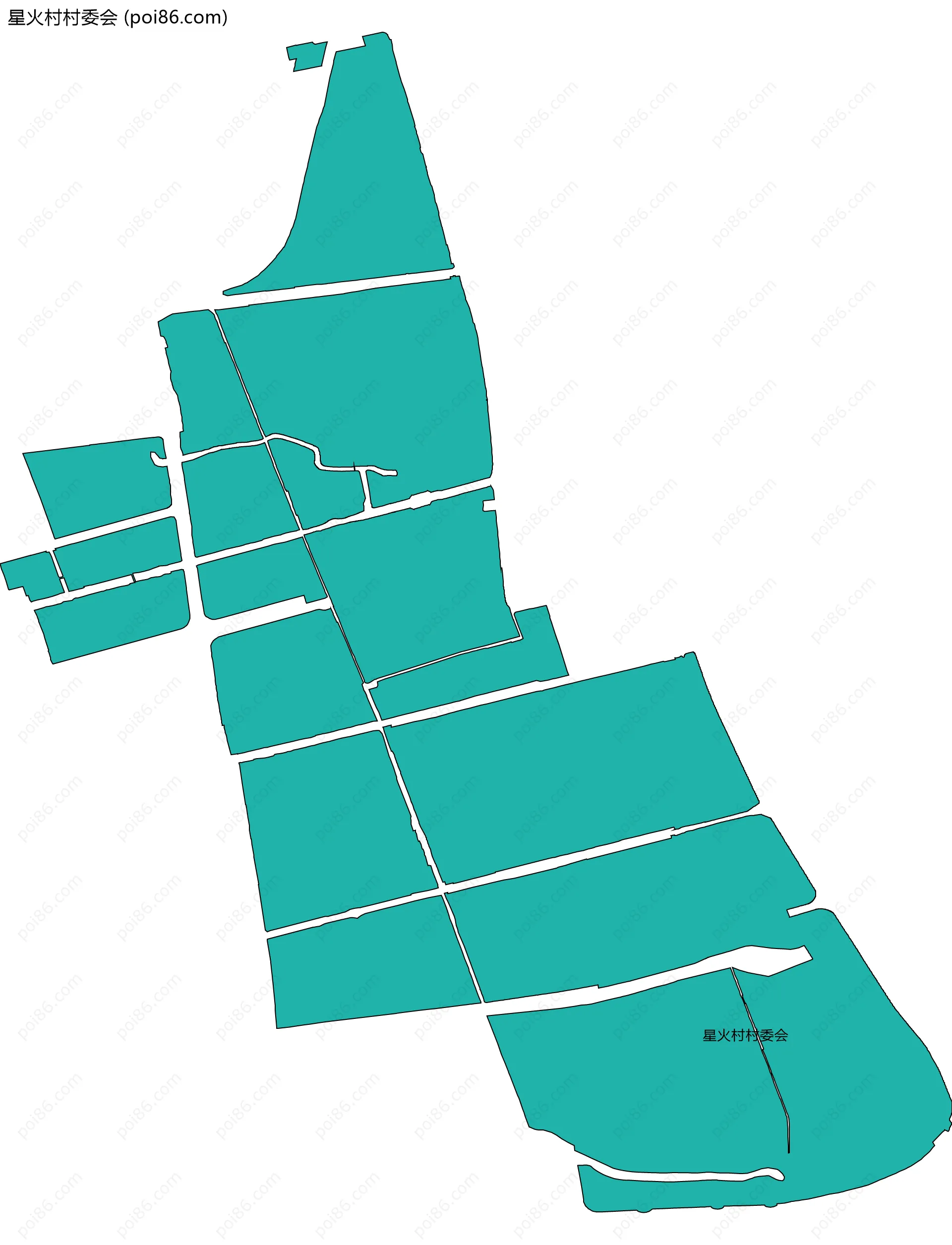 星火村村委会边界地图