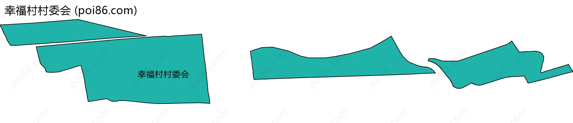 幸福村村委会边界地图