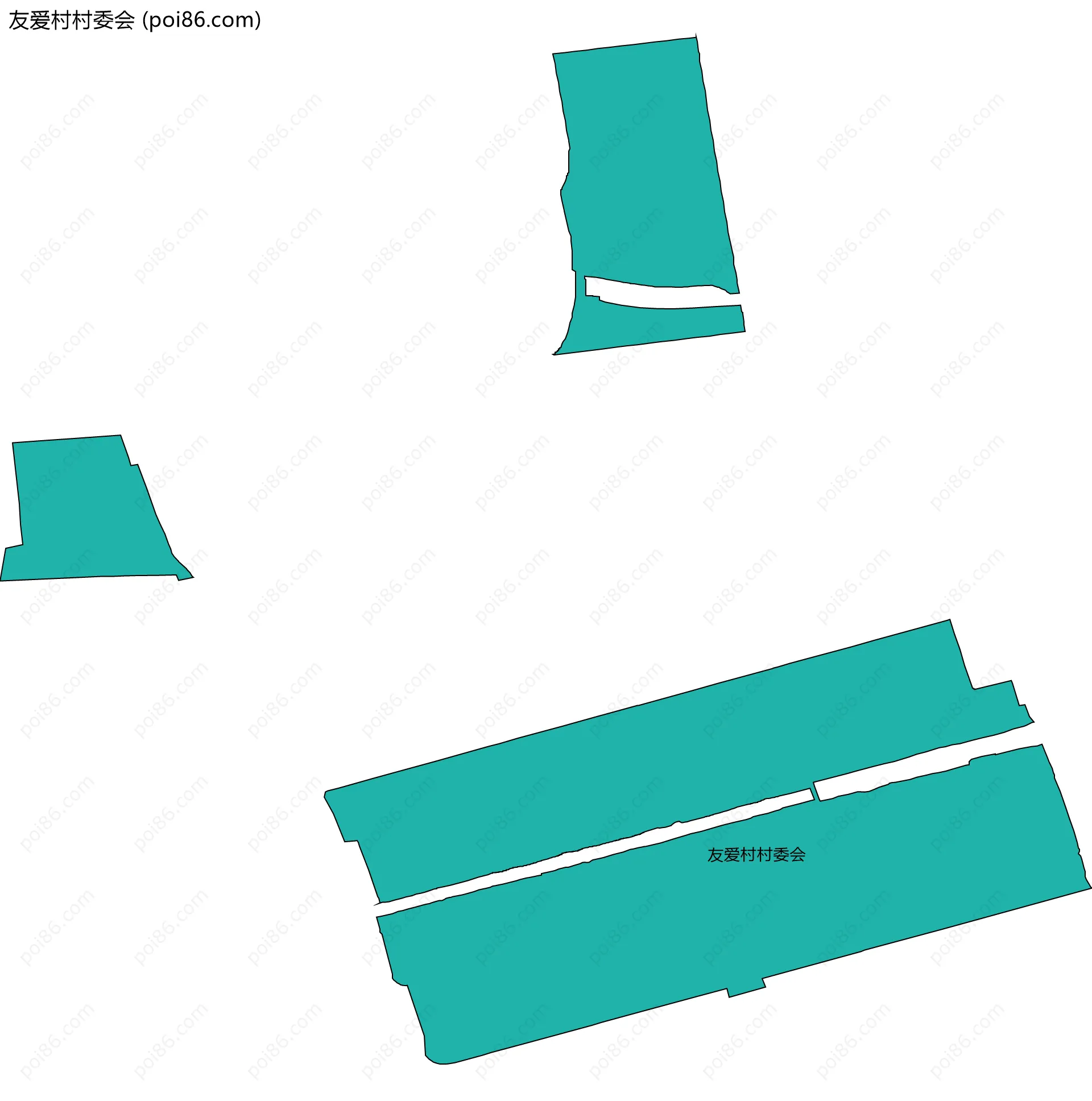 友爱村村委会边界地图