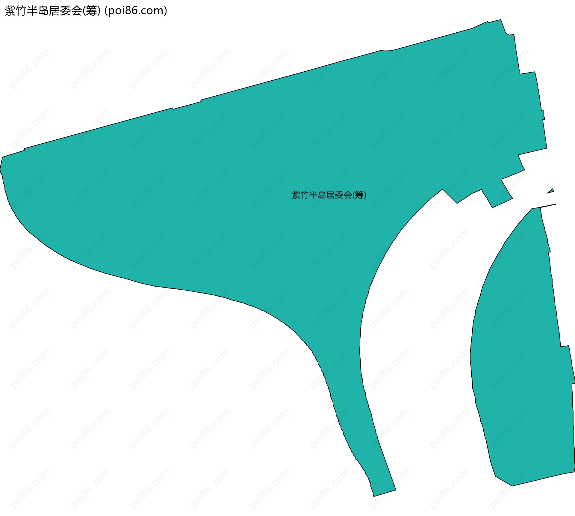 紫竹半岛居委会(筹)边界地图