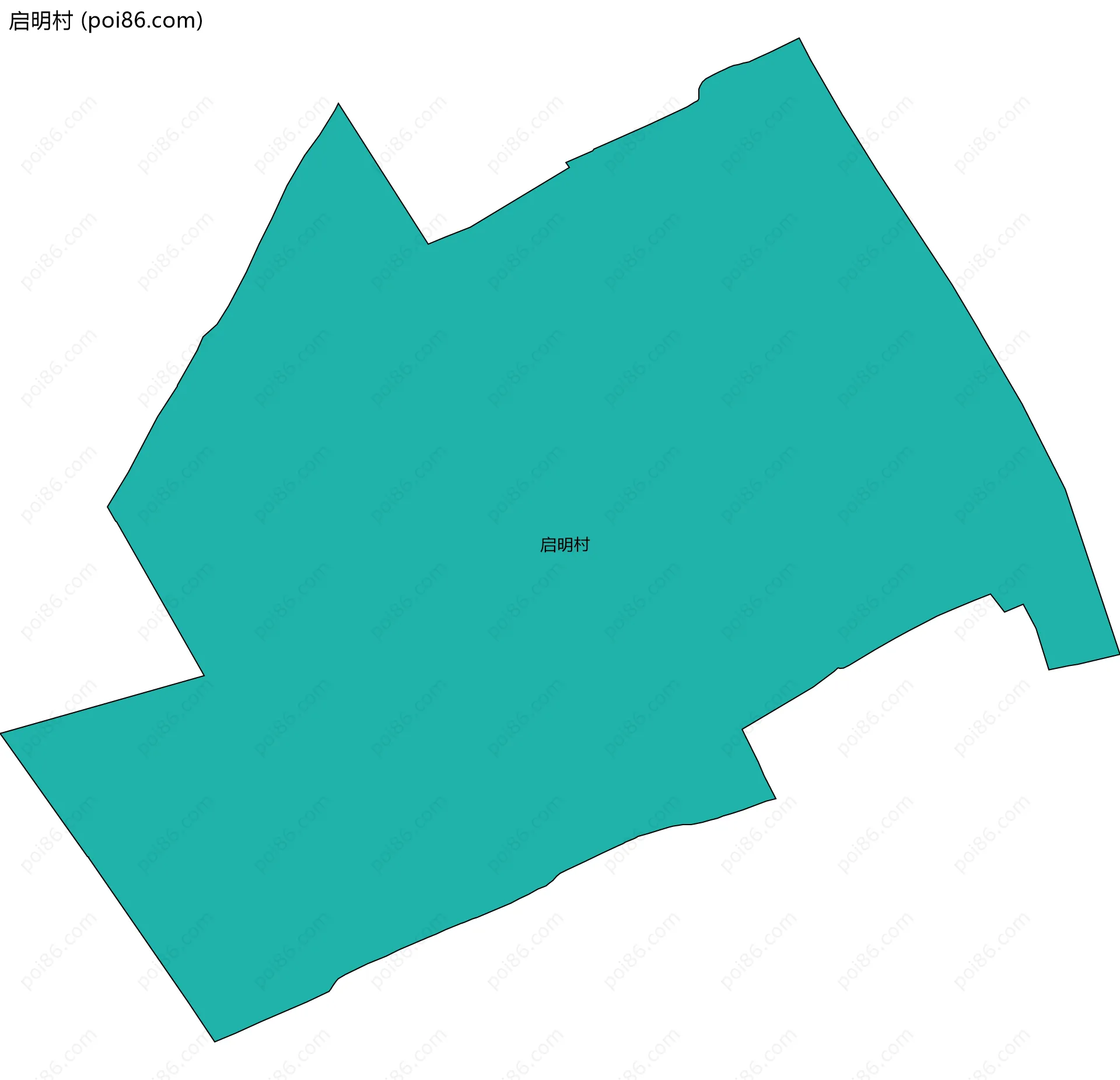 启明村边界地图