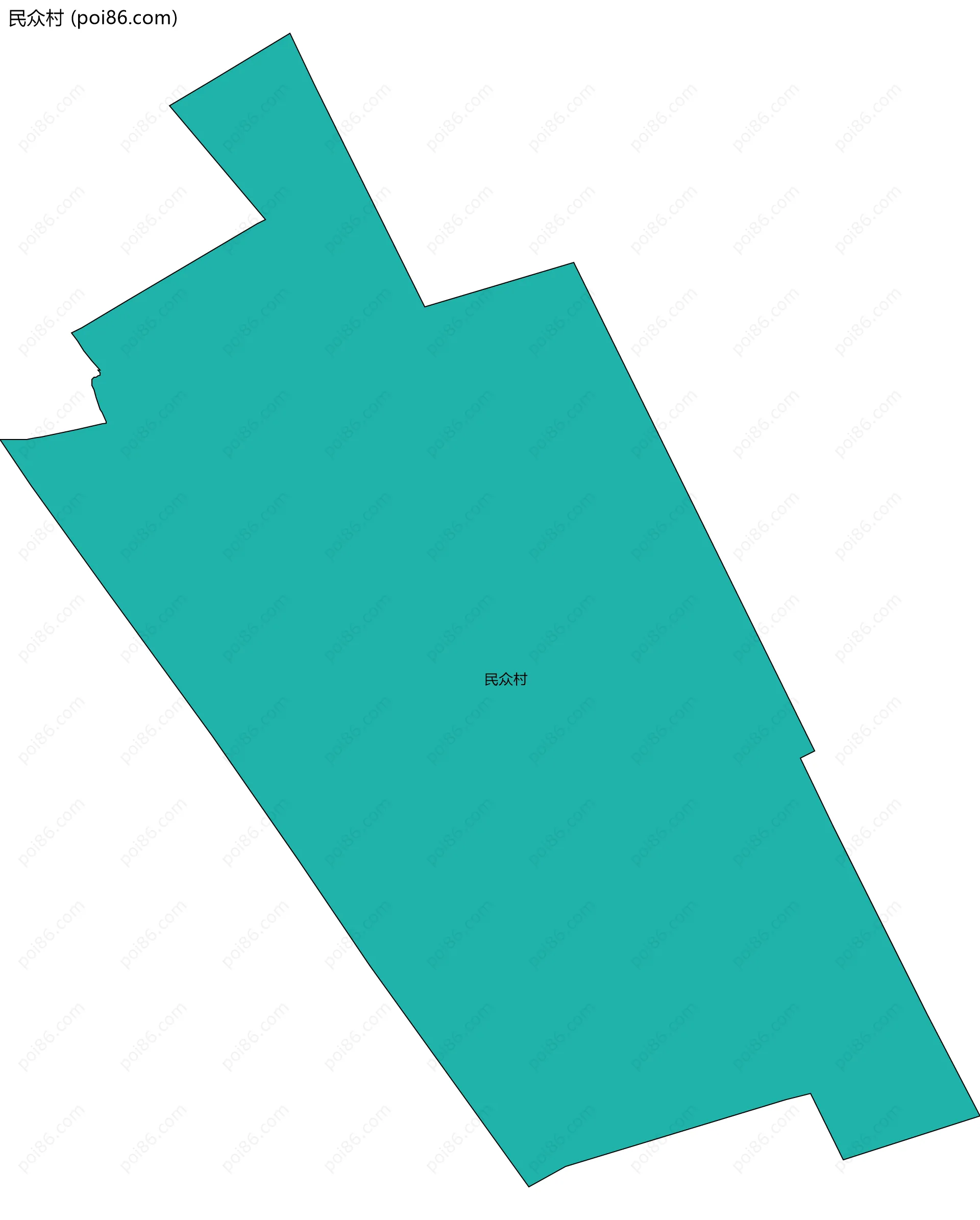 民众村边界地图