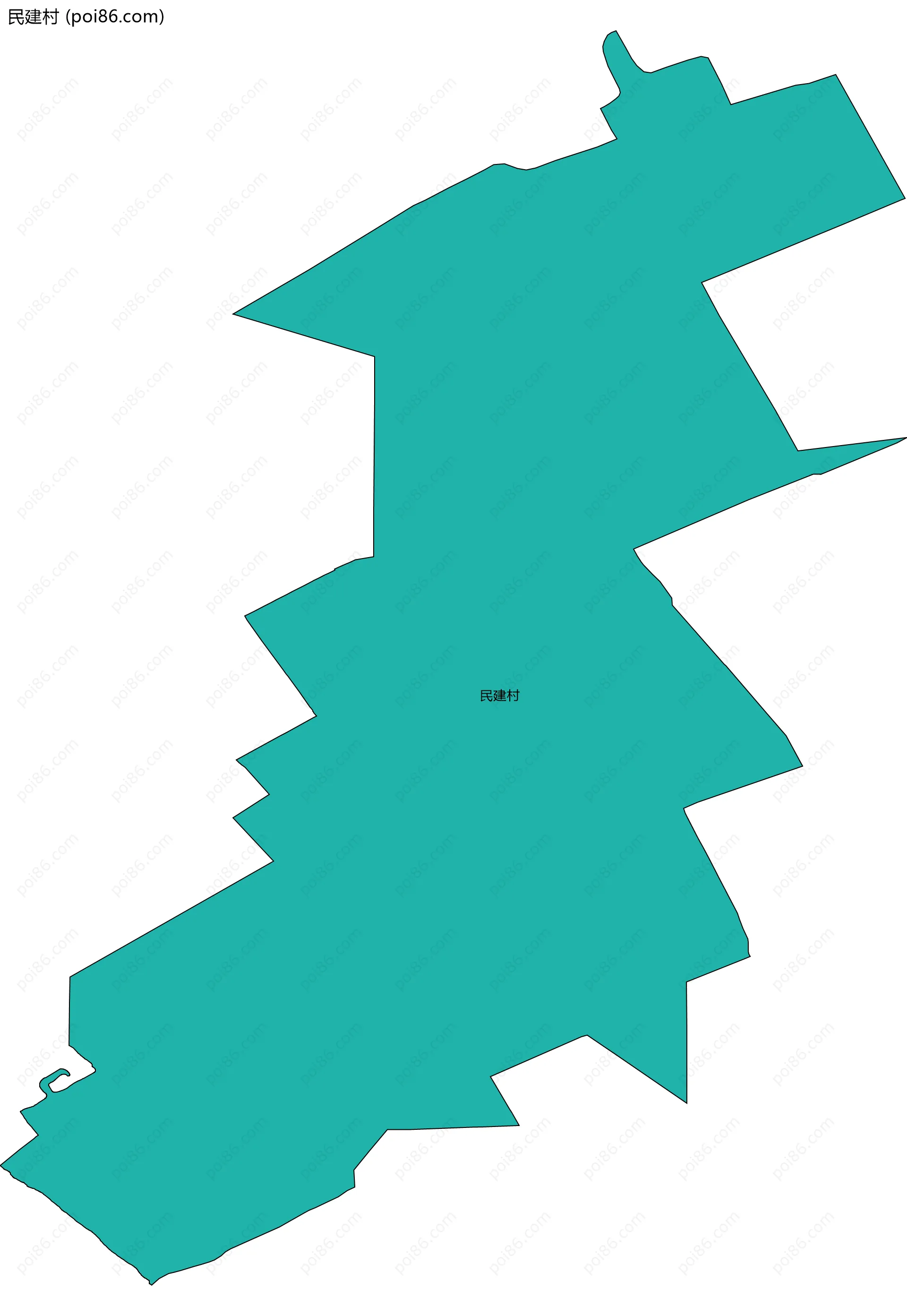 民建村边界地图