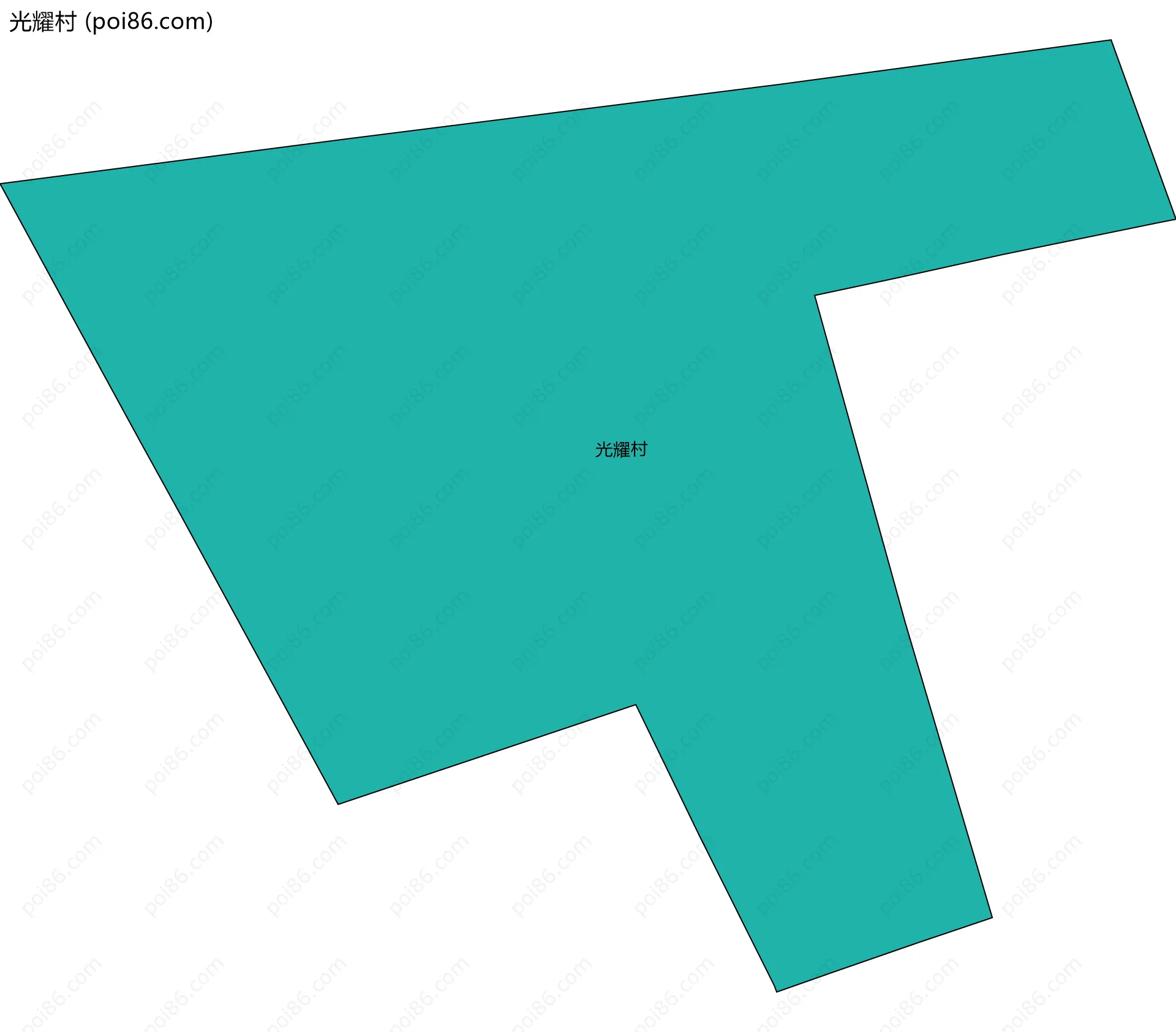 光耀村边界地图