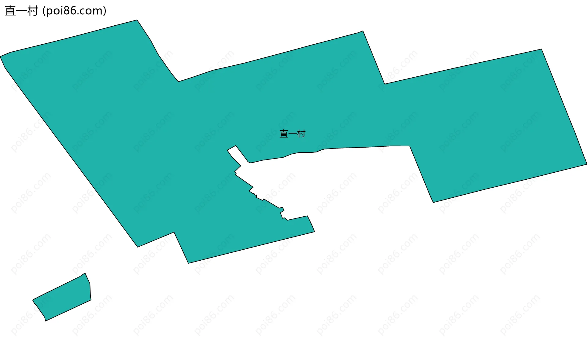 直一村边界地图