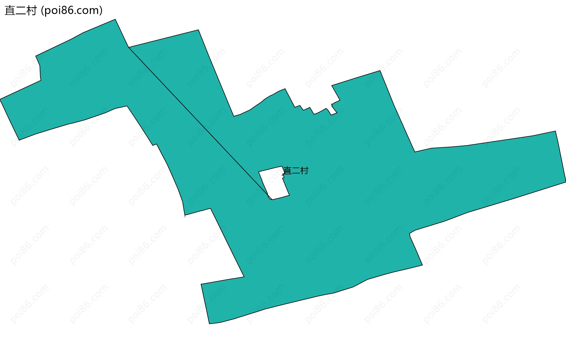 直二村边界地图
