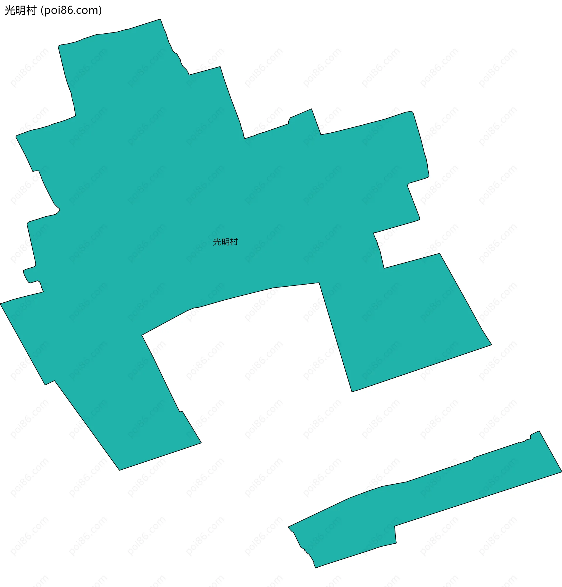 光明村边界地图