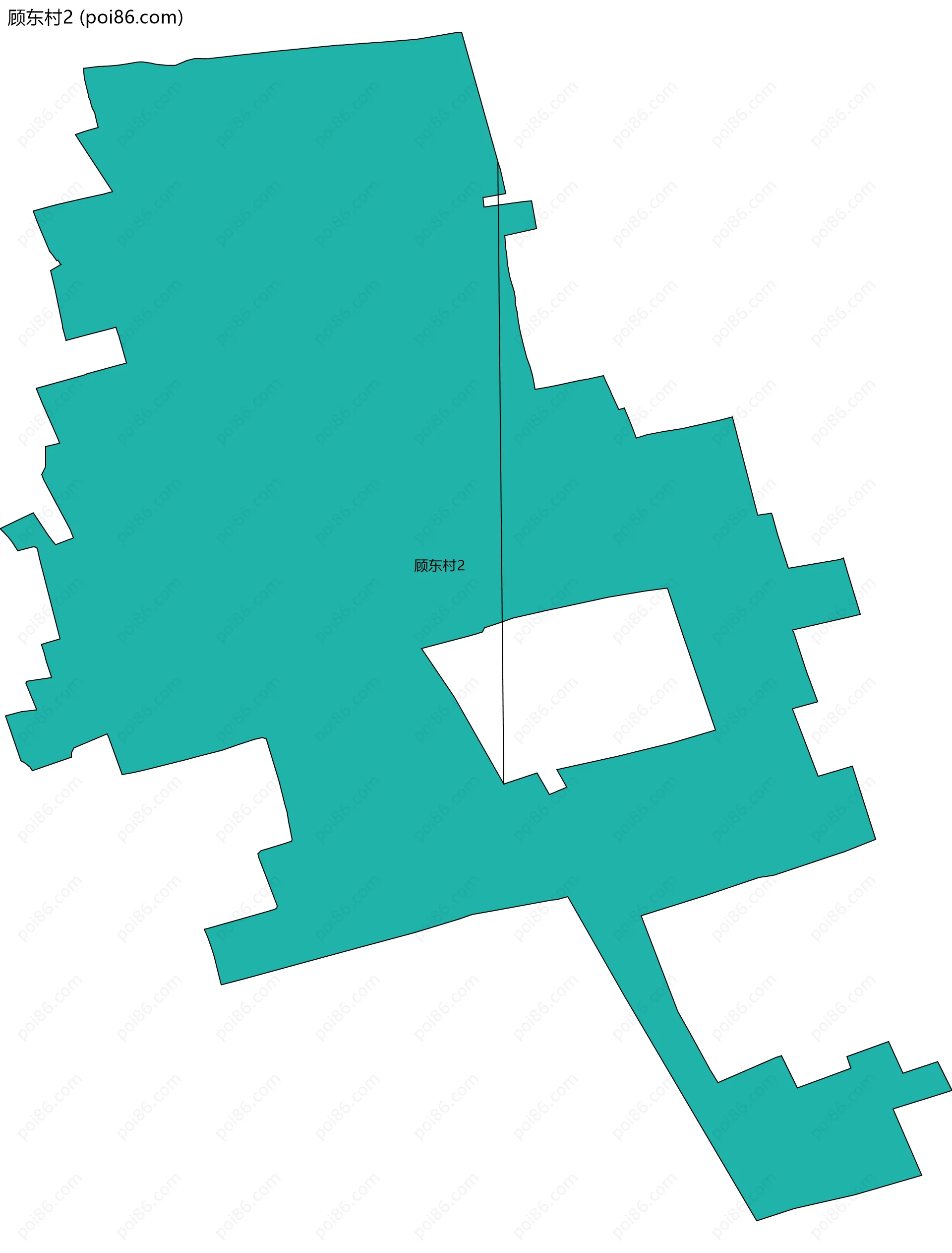 顾东村2边界地图