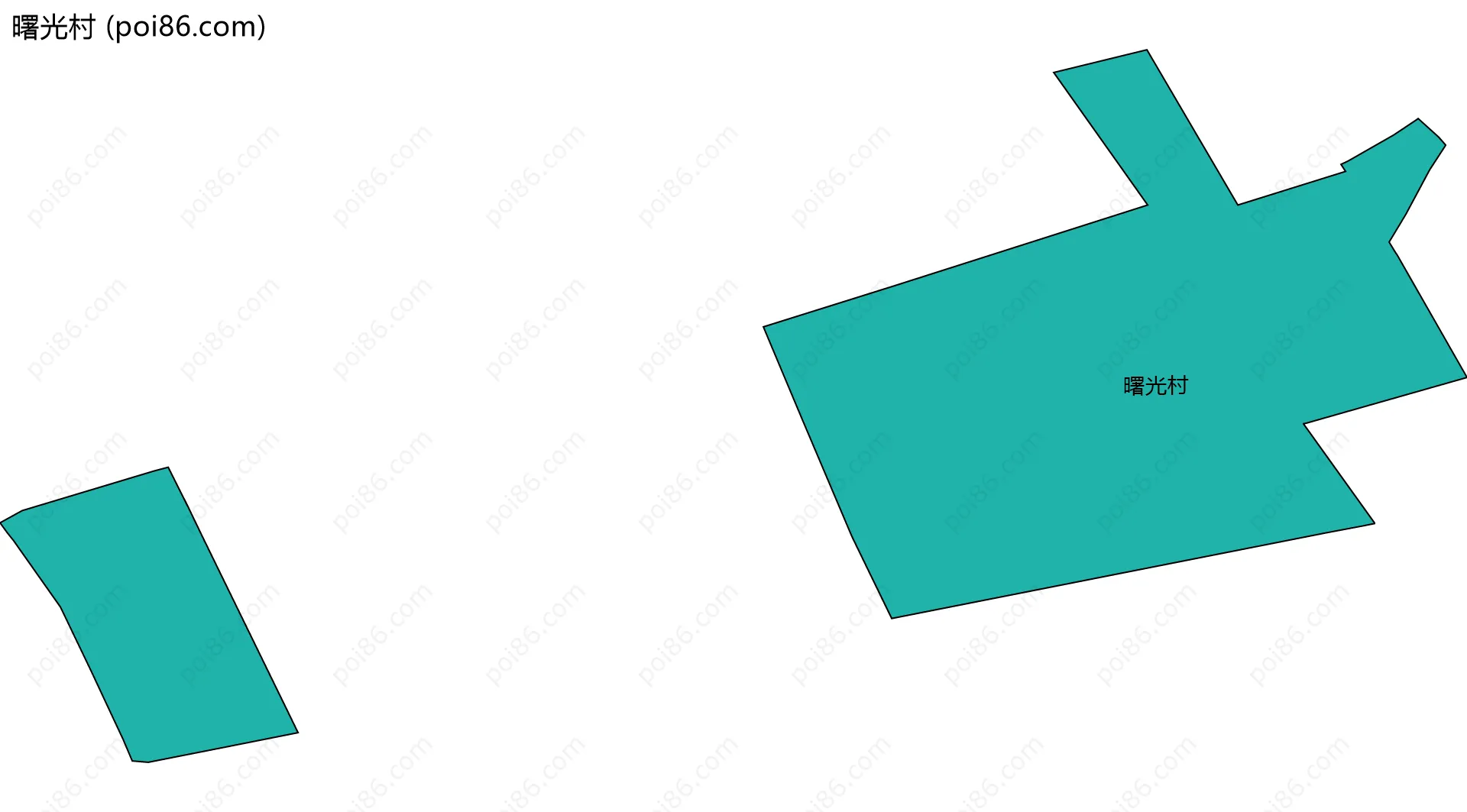 曙光村边界地图