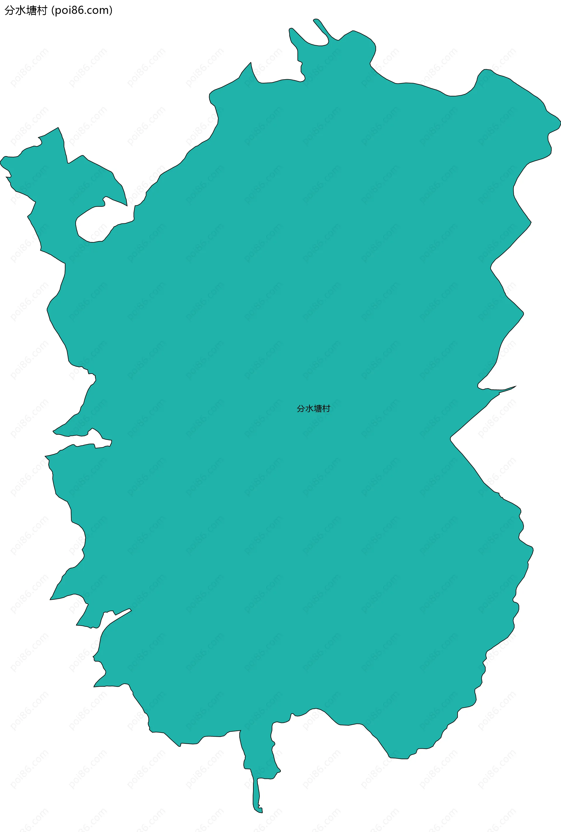 分水塘村边界地图
