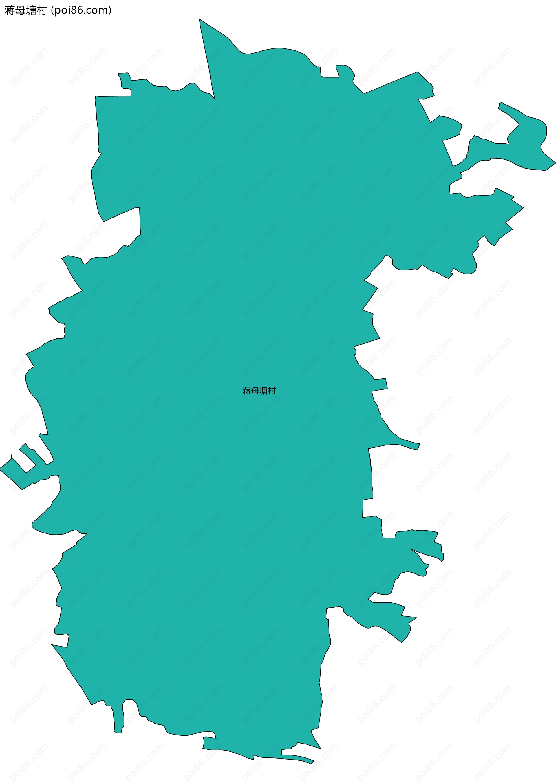 蒋母塘村边界地图