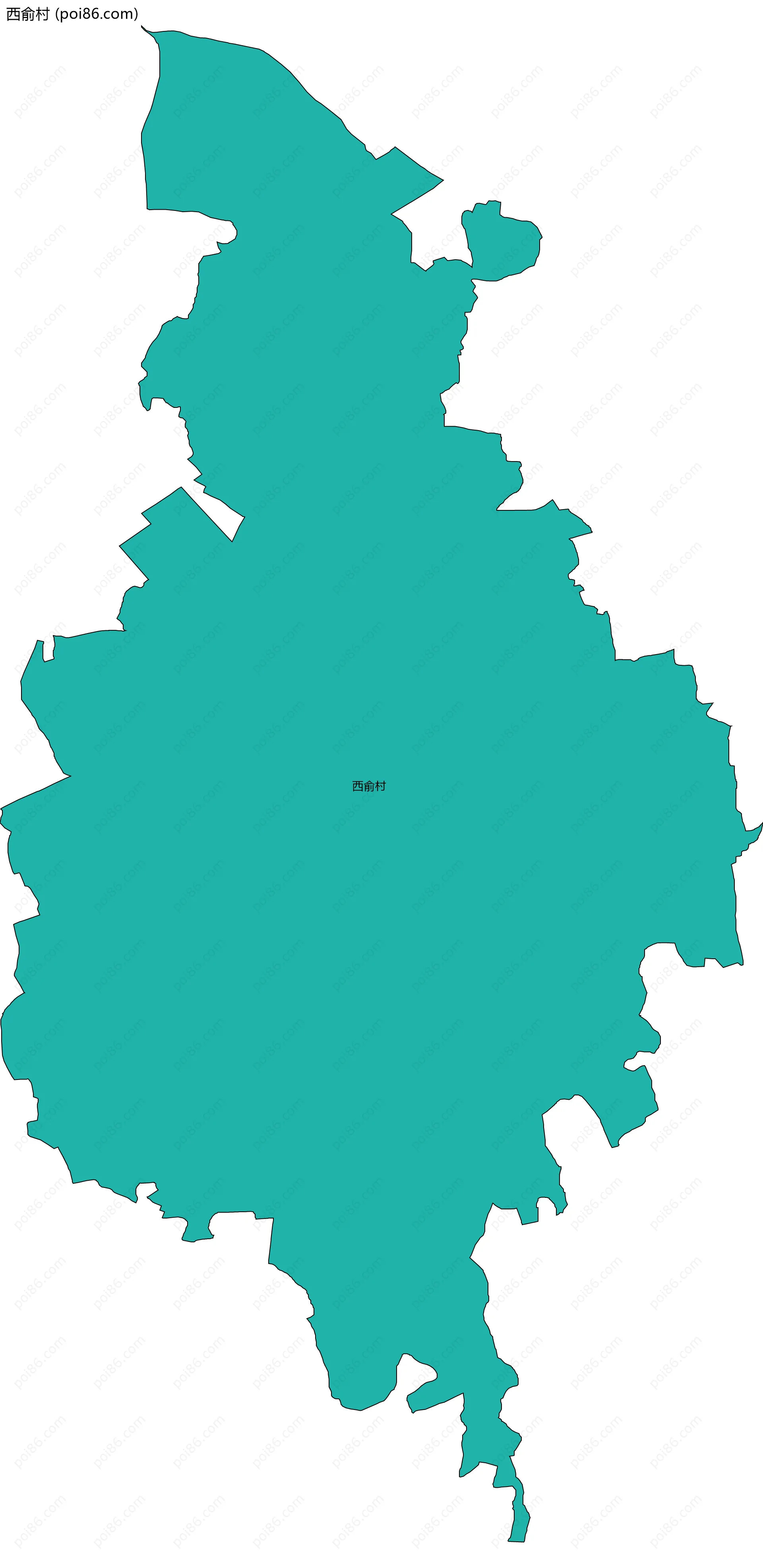 西俞村边界地图