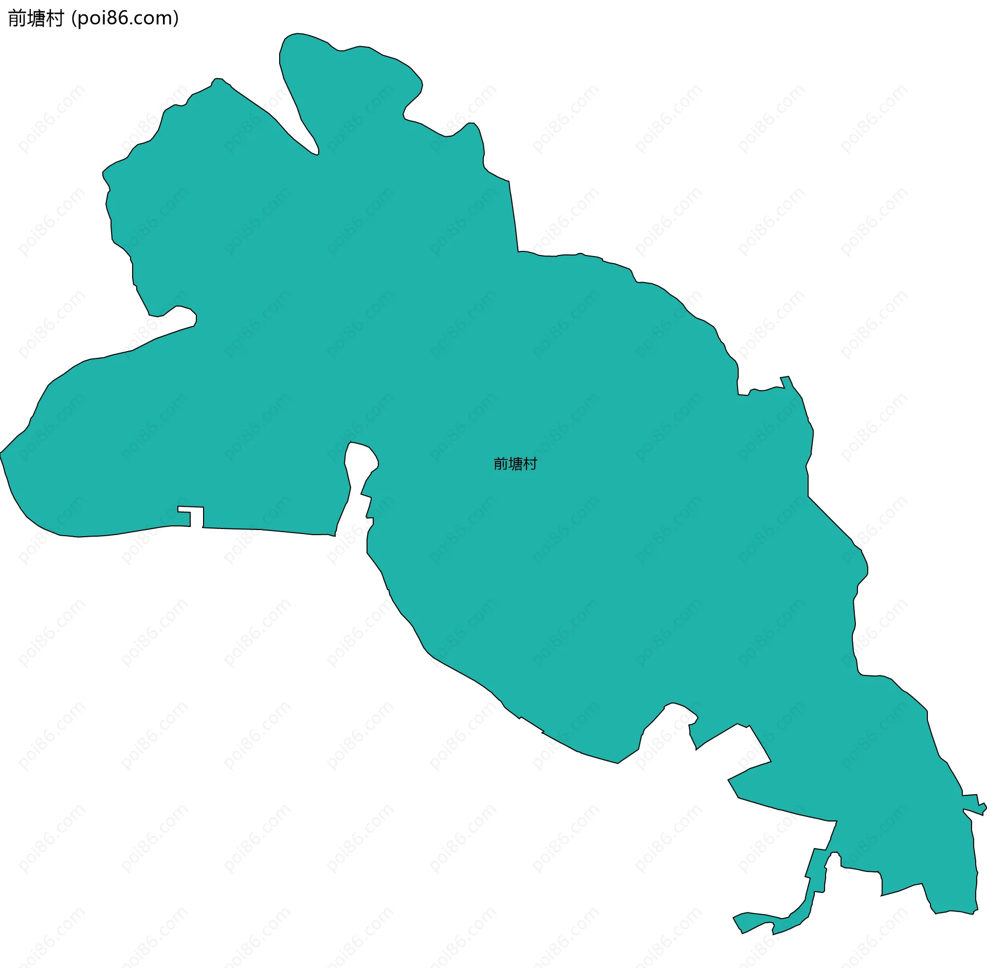 前塘村边界地图