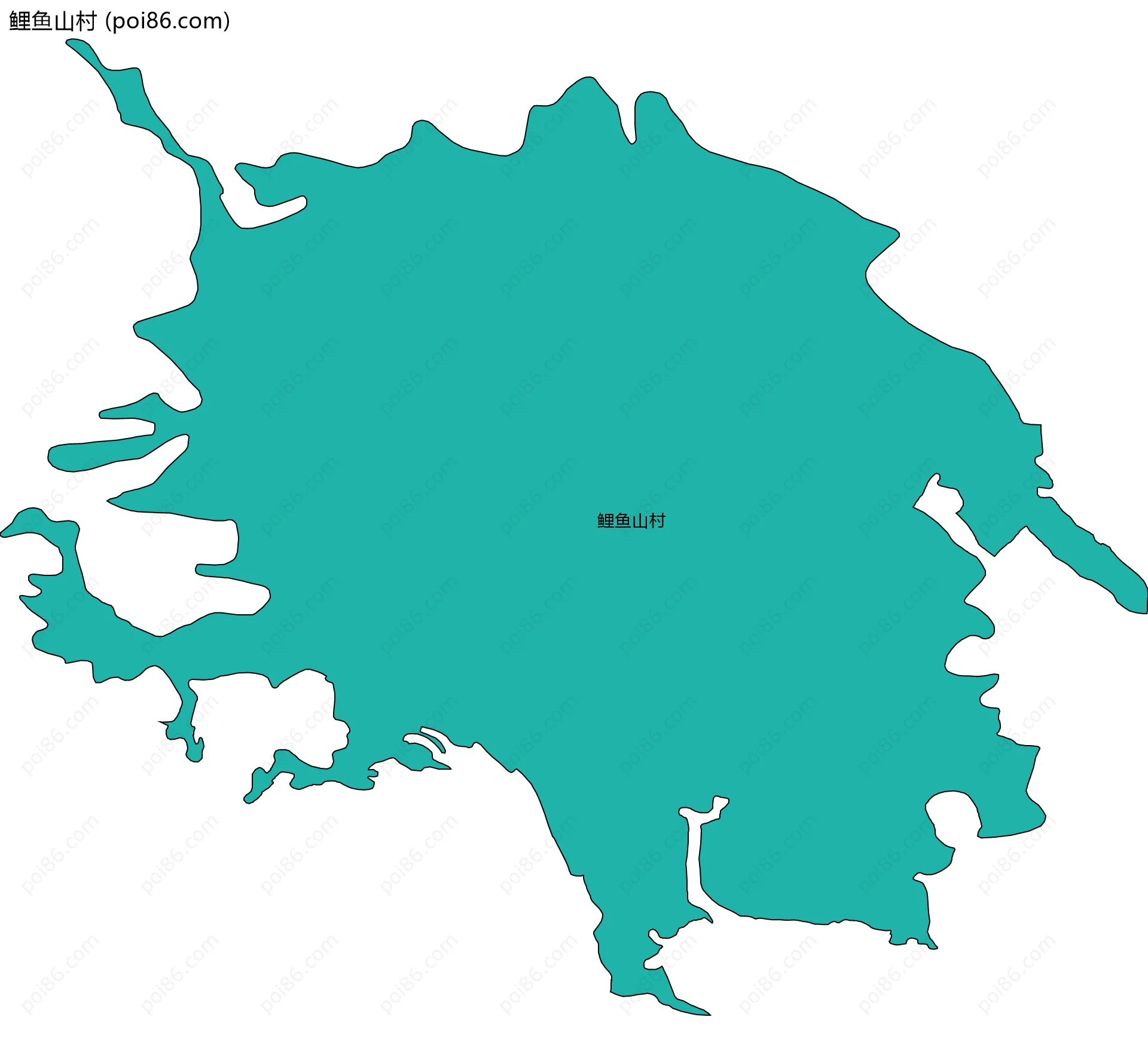 鲤鱼山村边界地图