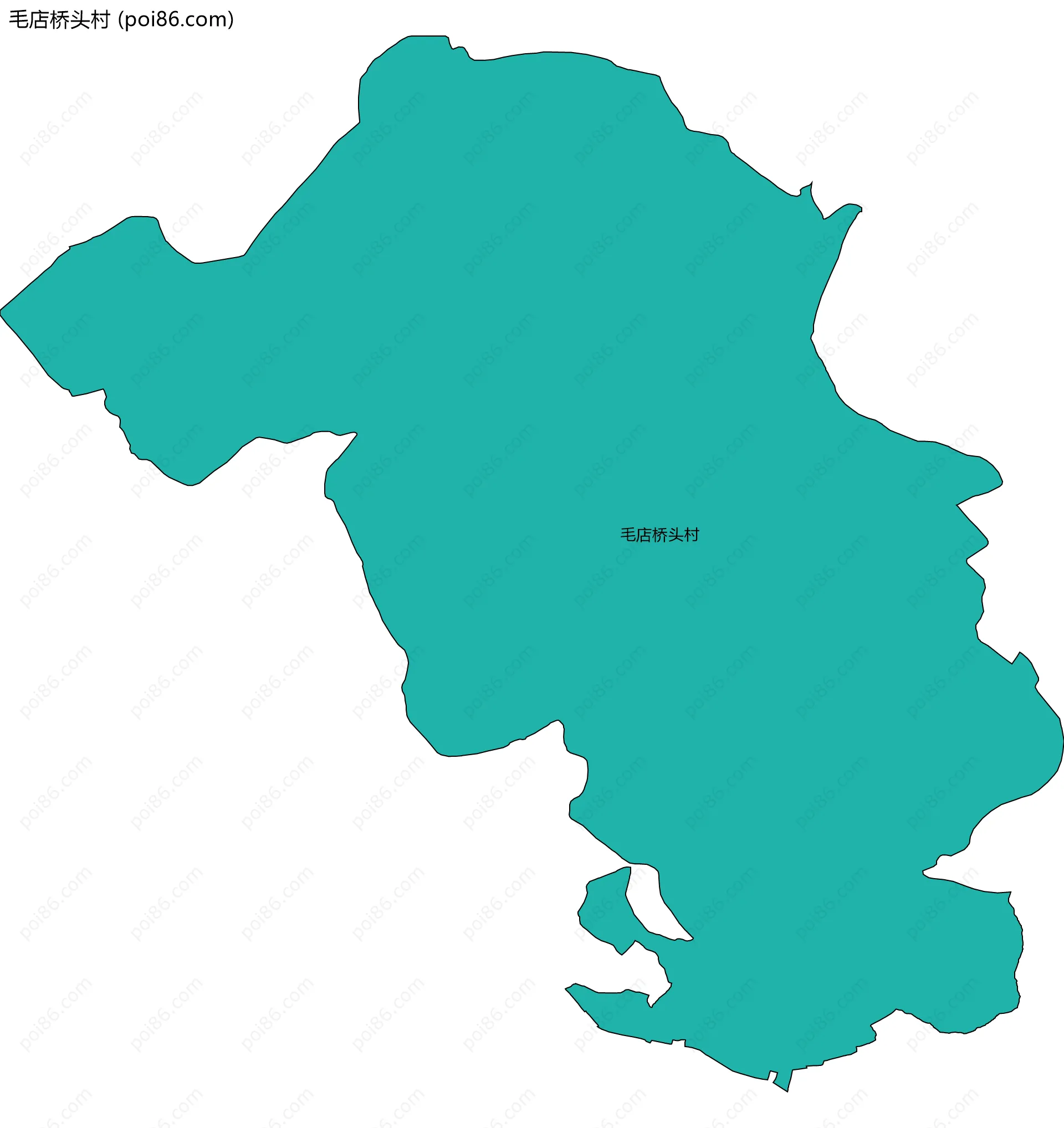 毛店桥头村边界地图