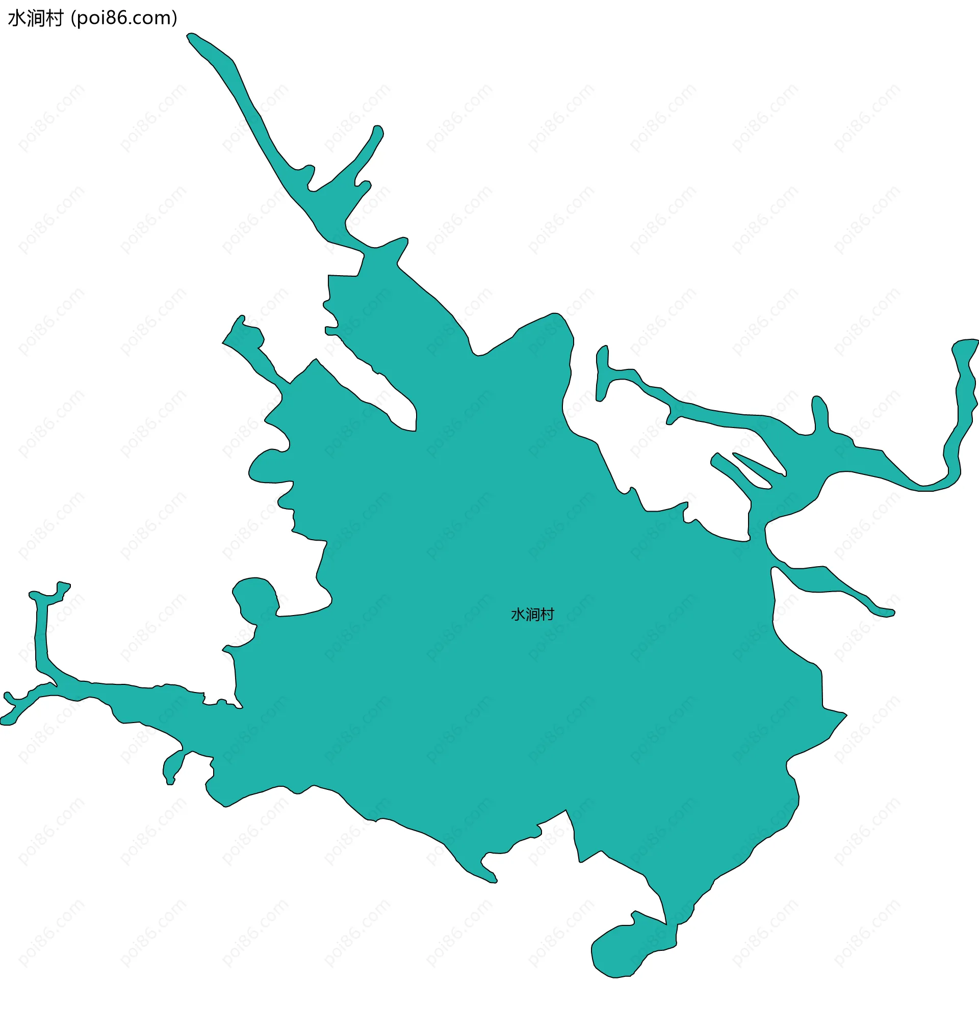 水涧村边界地图