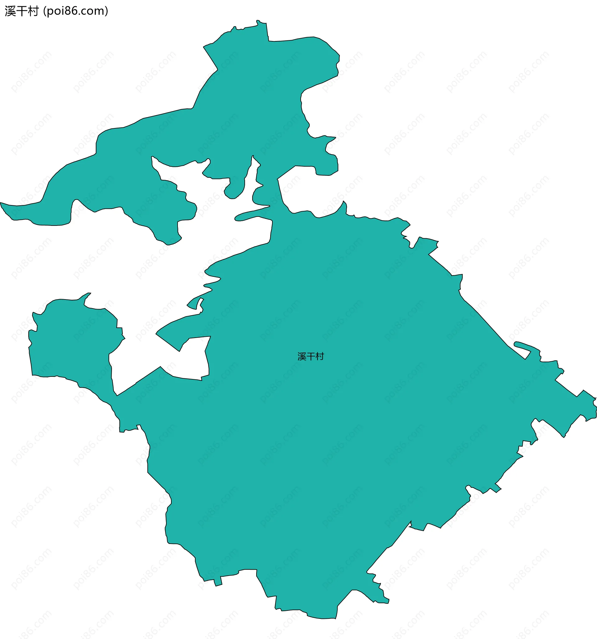 溪干村边界地图