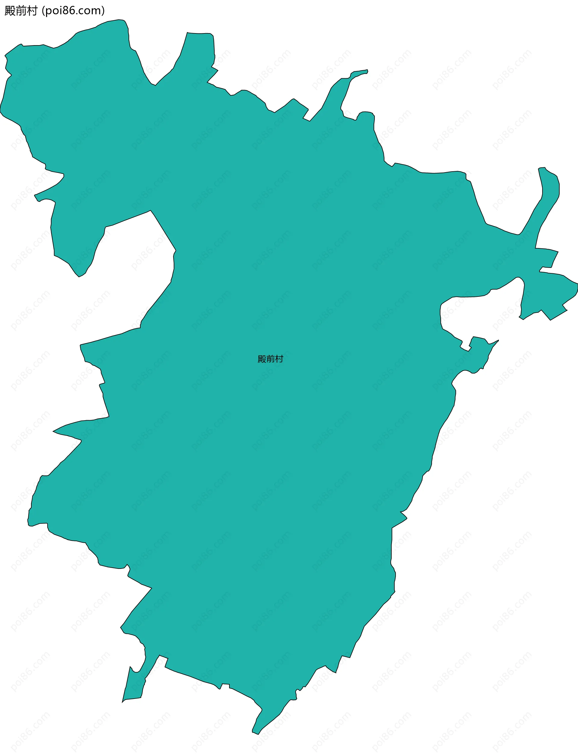 殿前村边界地图