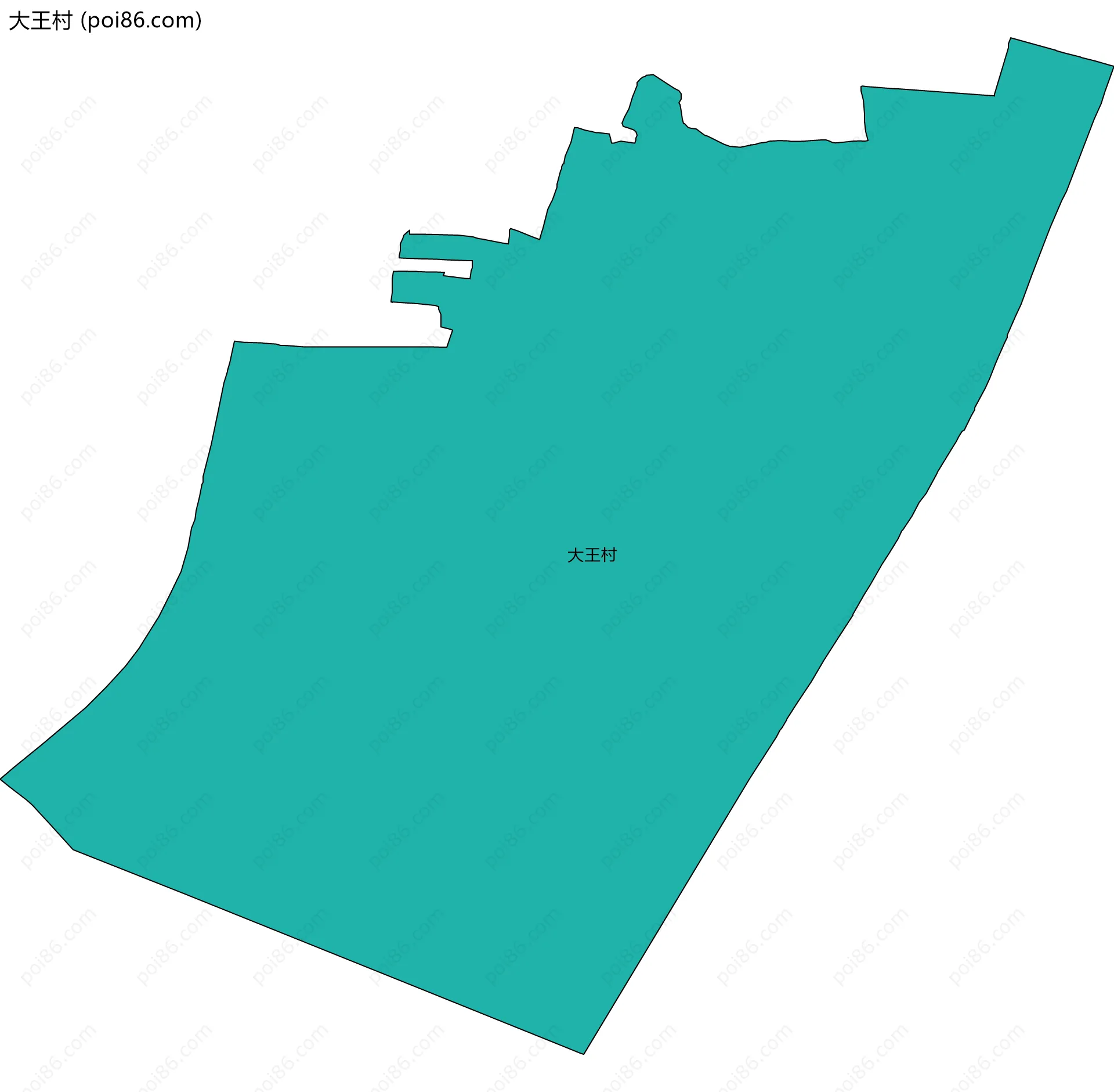 大王村边界地图