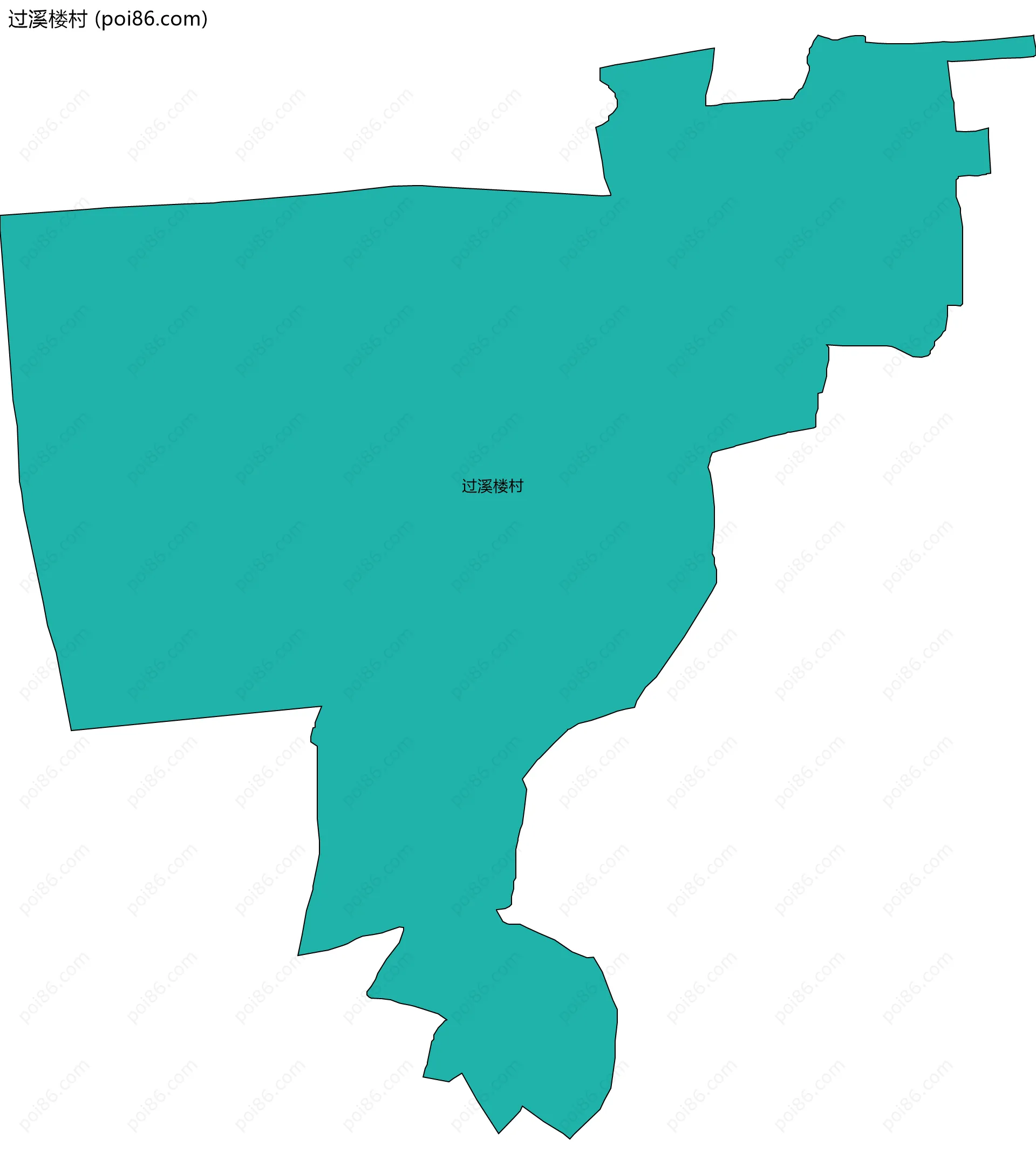 过溪楼村边界地图