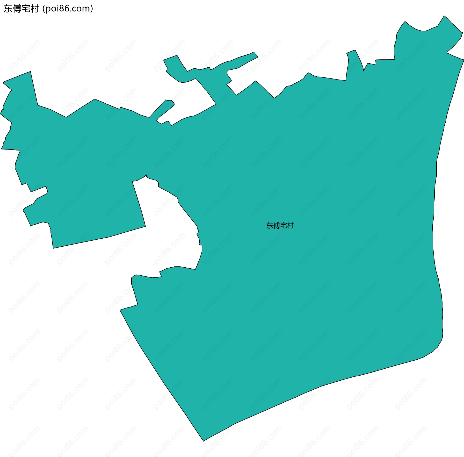 东傅宅村边界地图