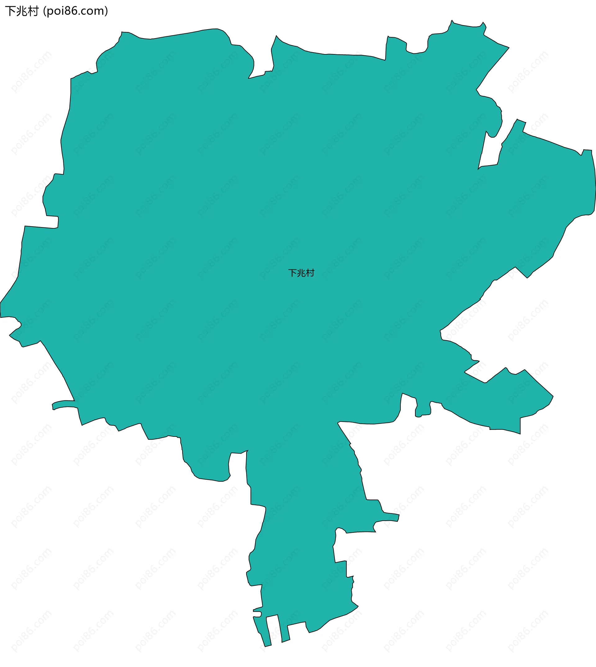 下兆村边界地图