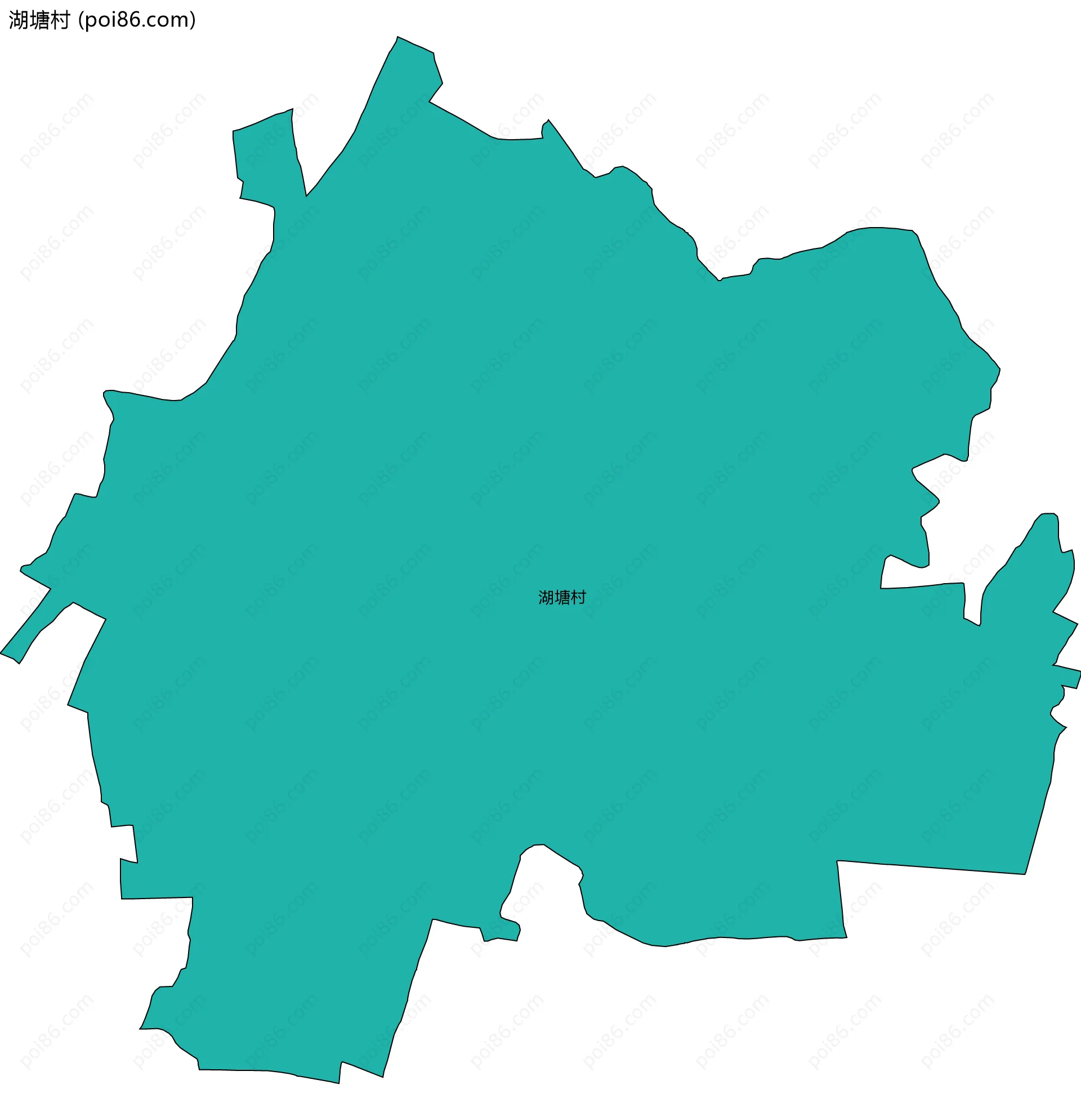 湖塘村边界地图
