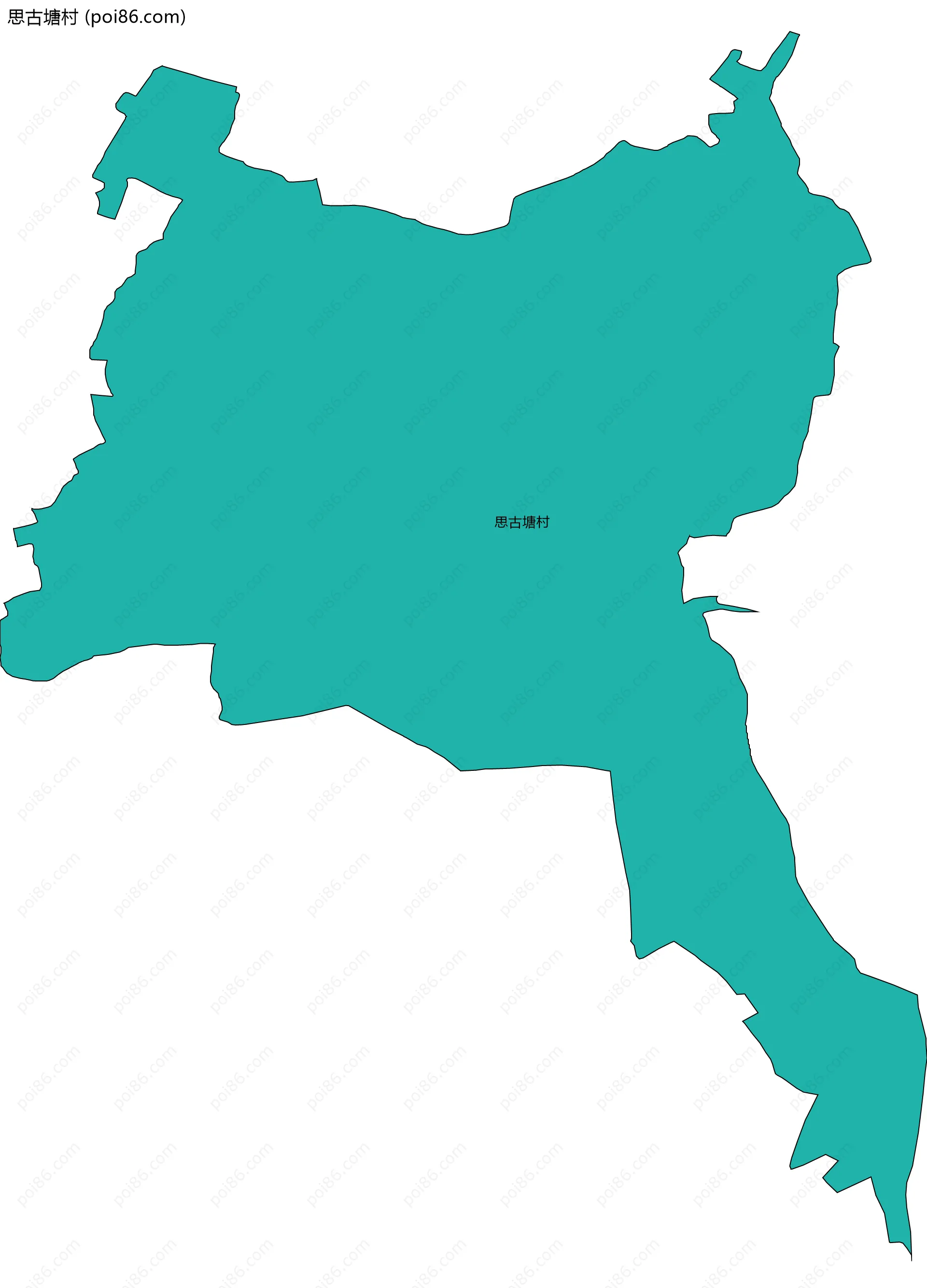 思古塘村边界地图