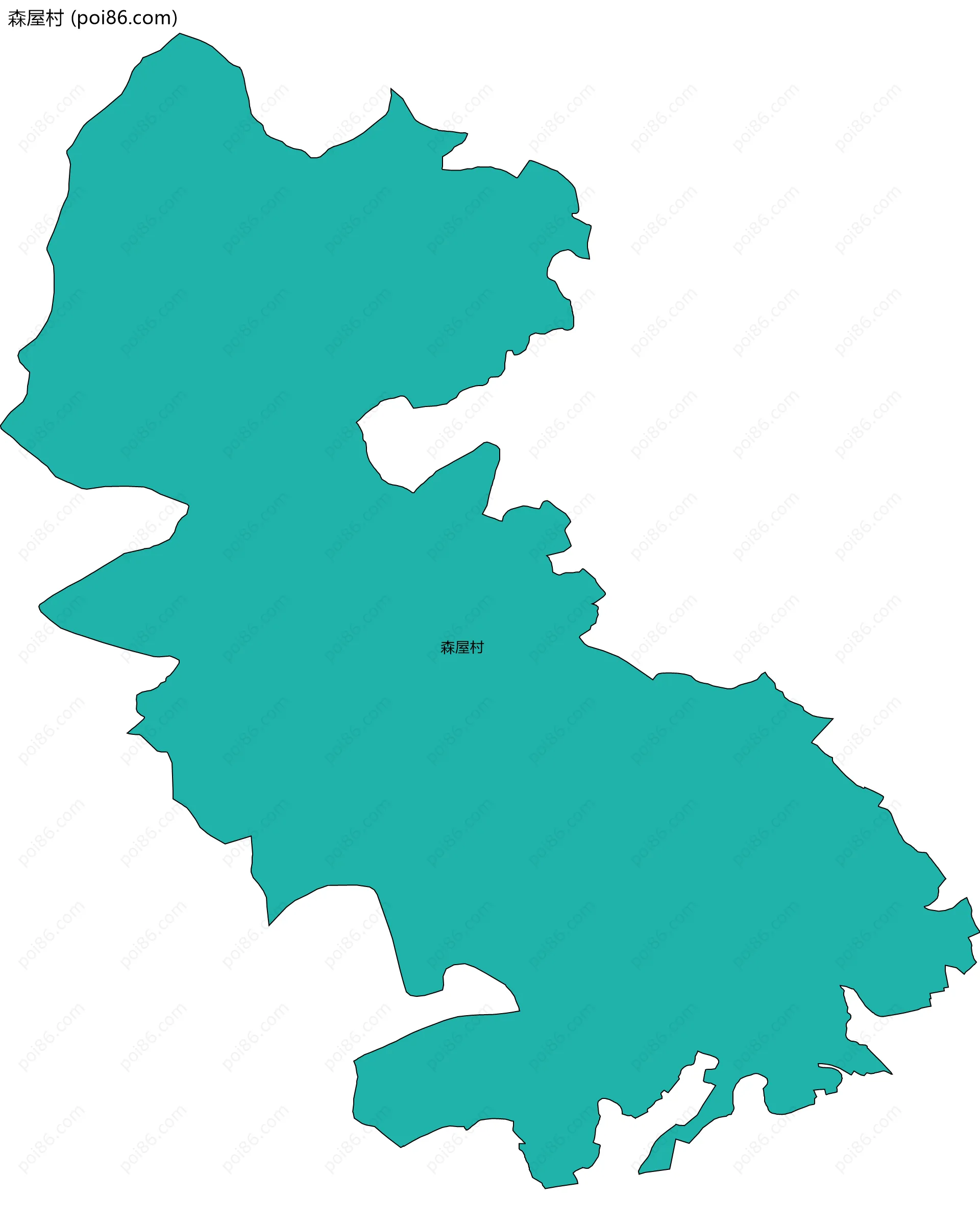 森屋村边界地图