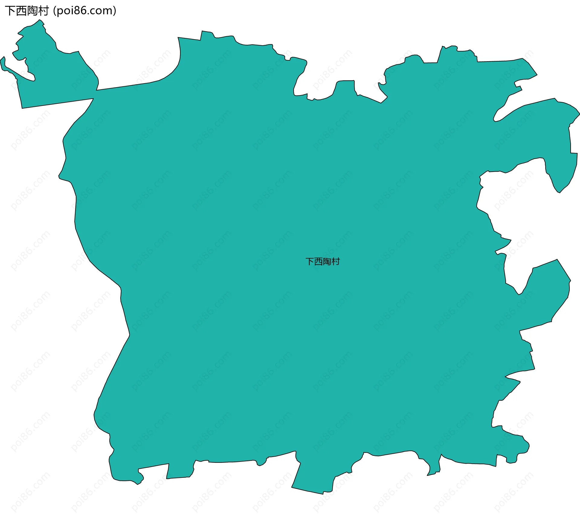 下西陶村边界地图