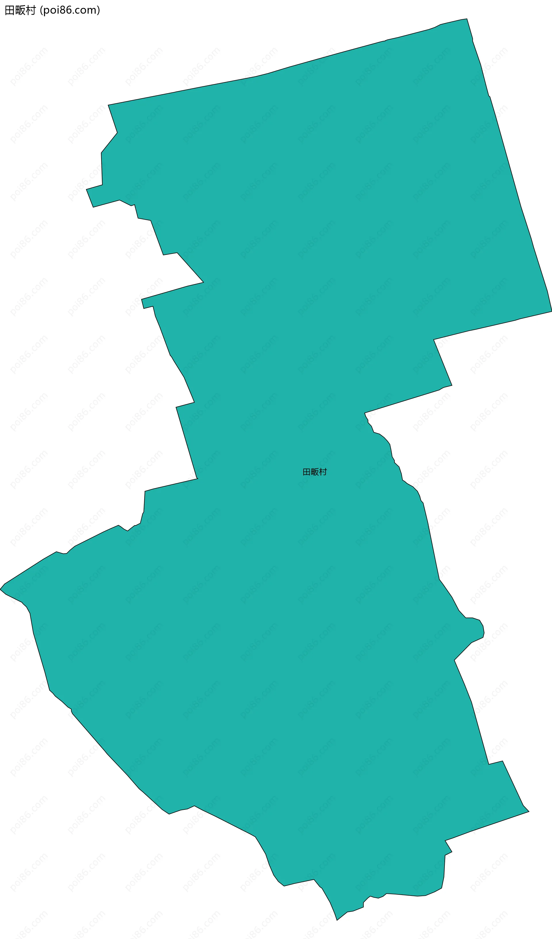 田畈村边界地图