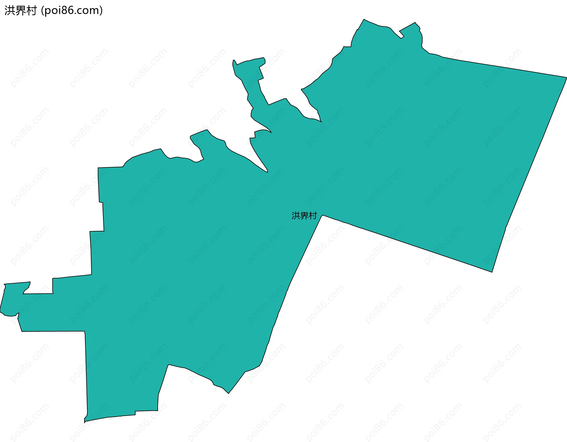 洪界村边界地图