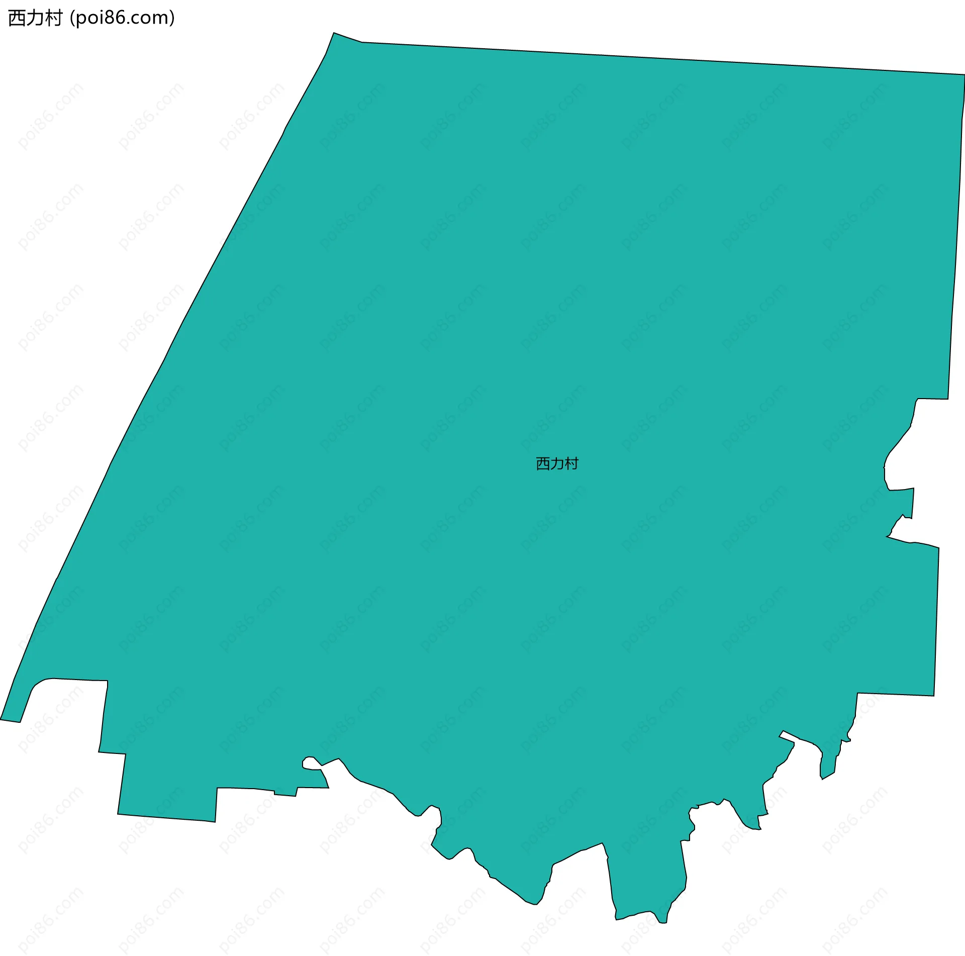西力村边界地图