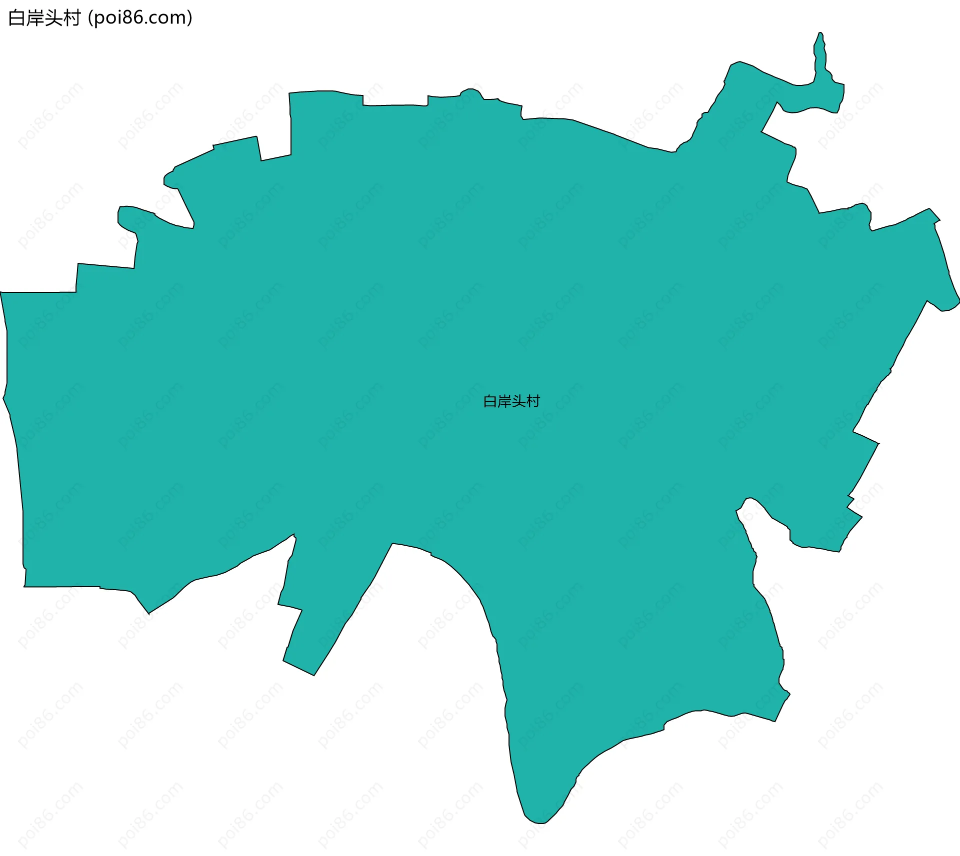 白岸头村边界地图