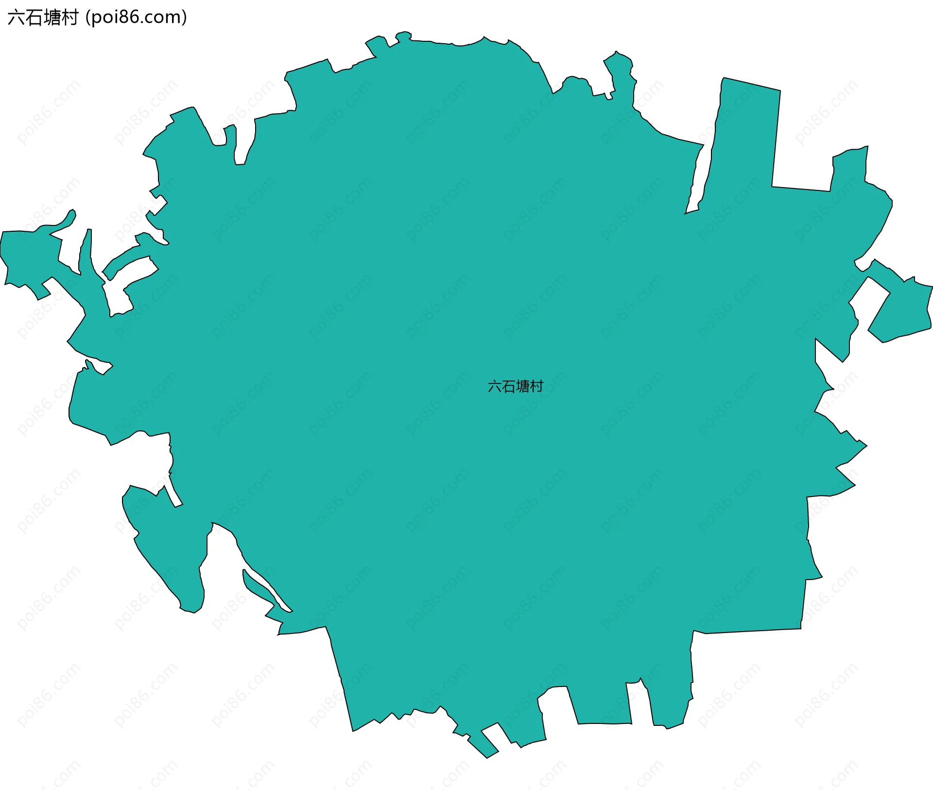 六石塘村边界地图
