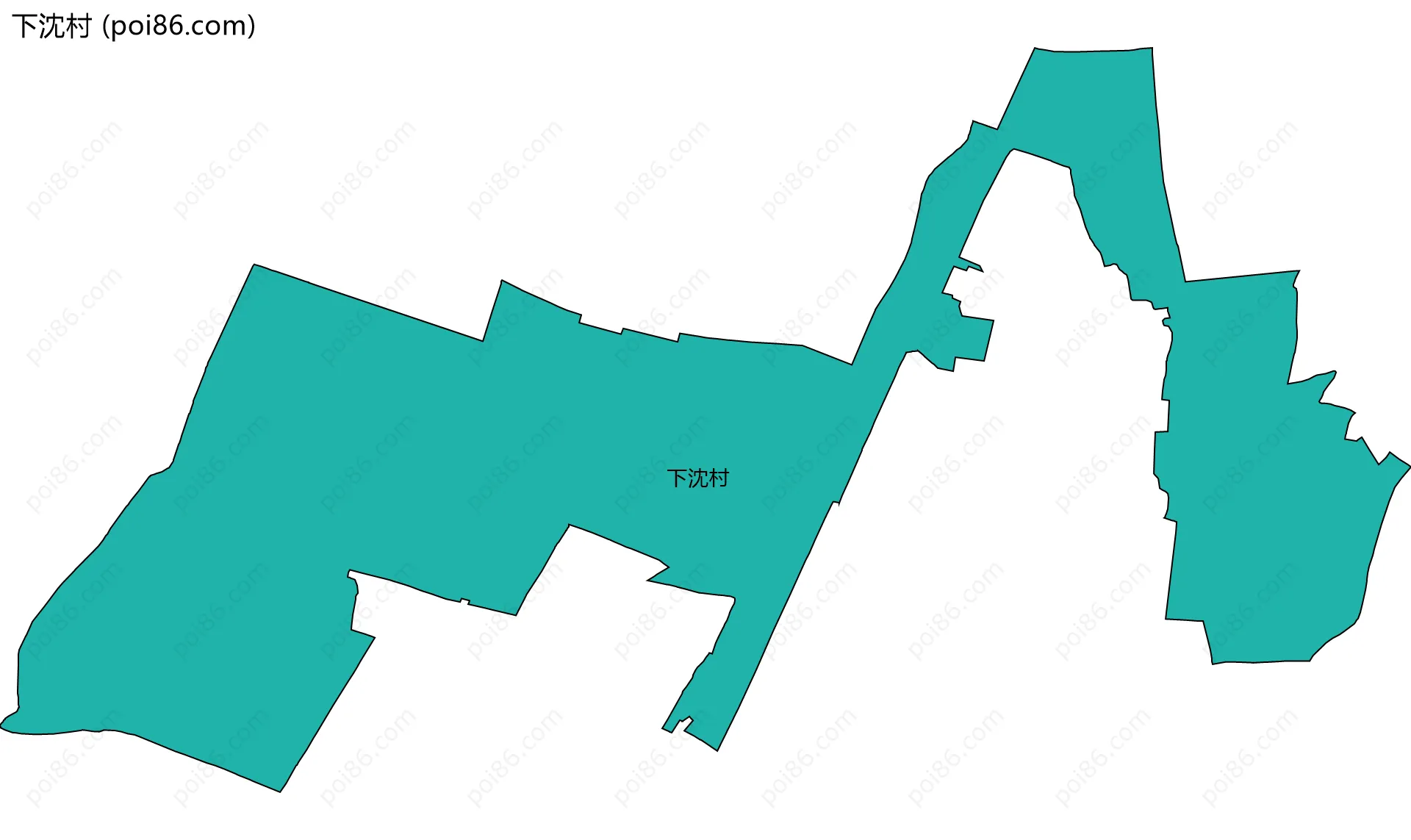 下沈村边界地图