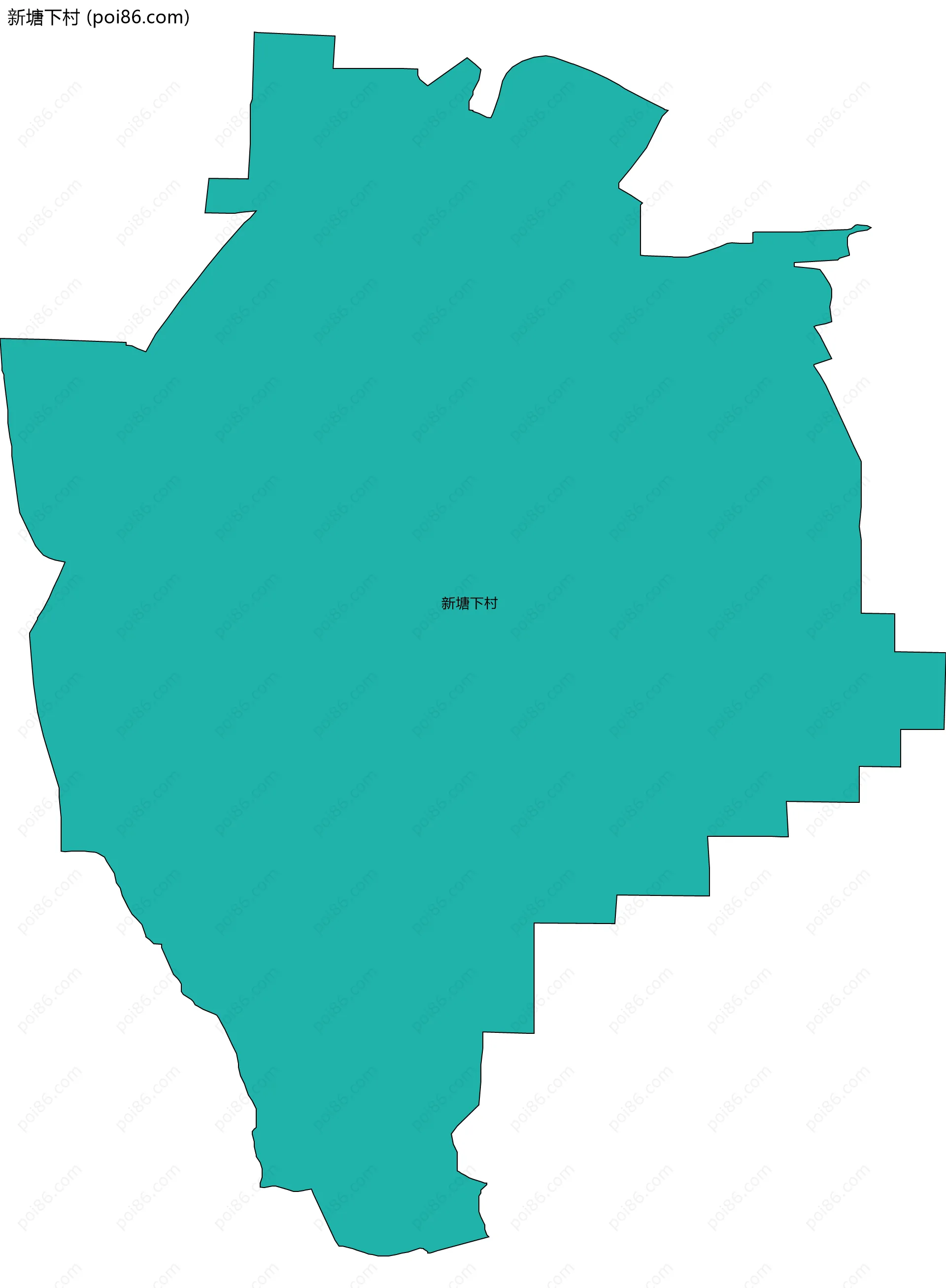 新塘下村边界地图