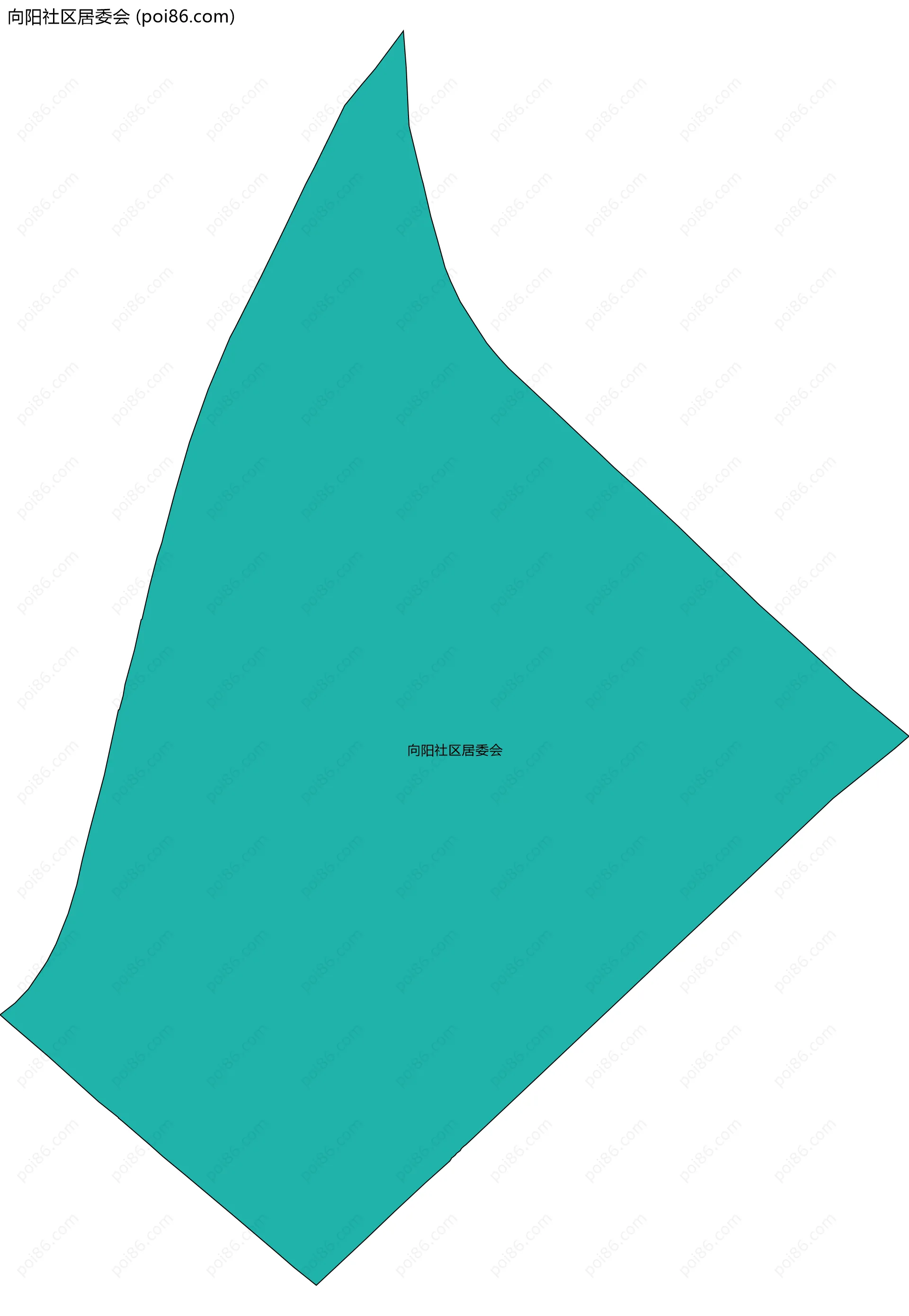 向阳社区居委会边界地图