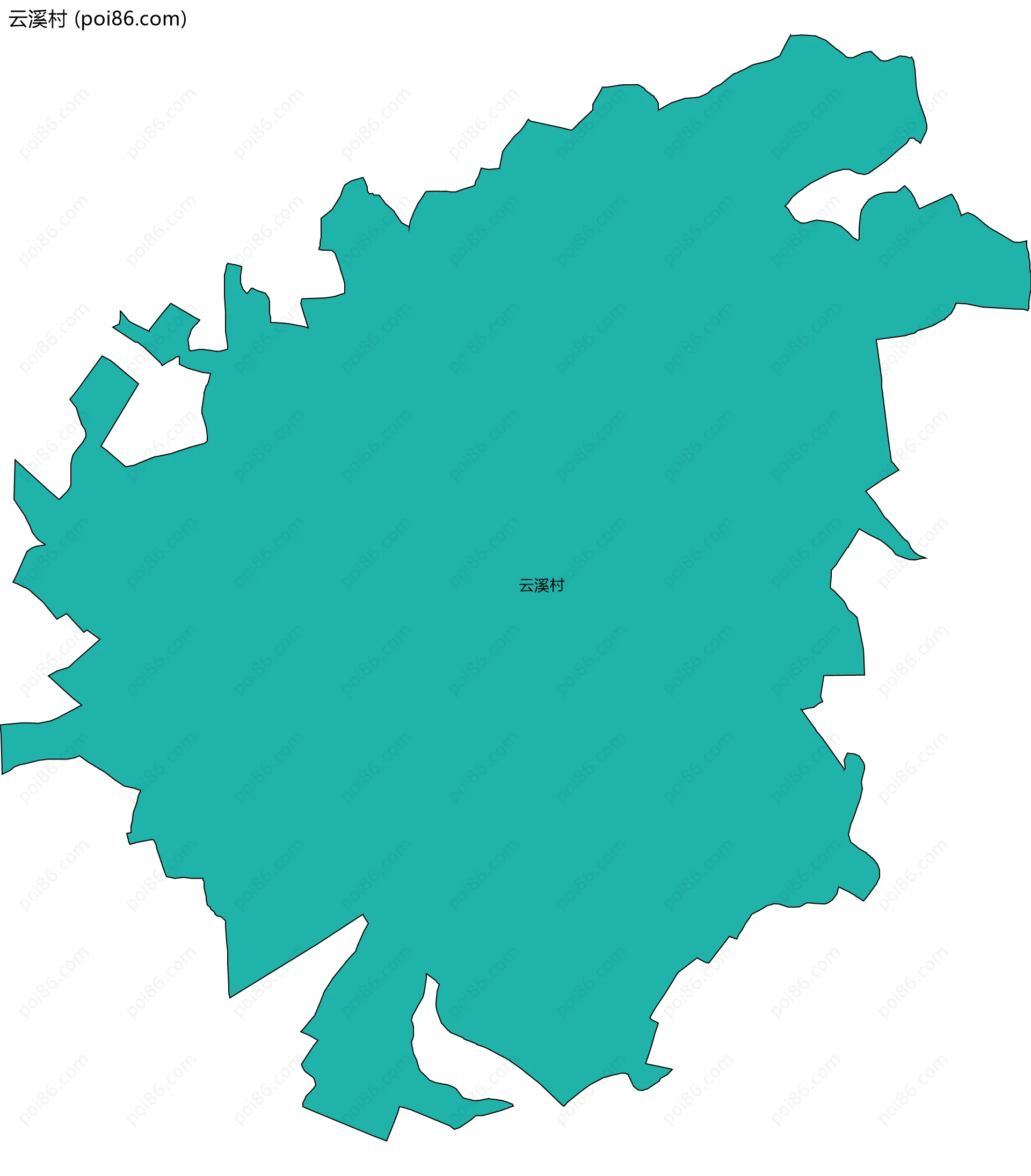 云溪村边界地图