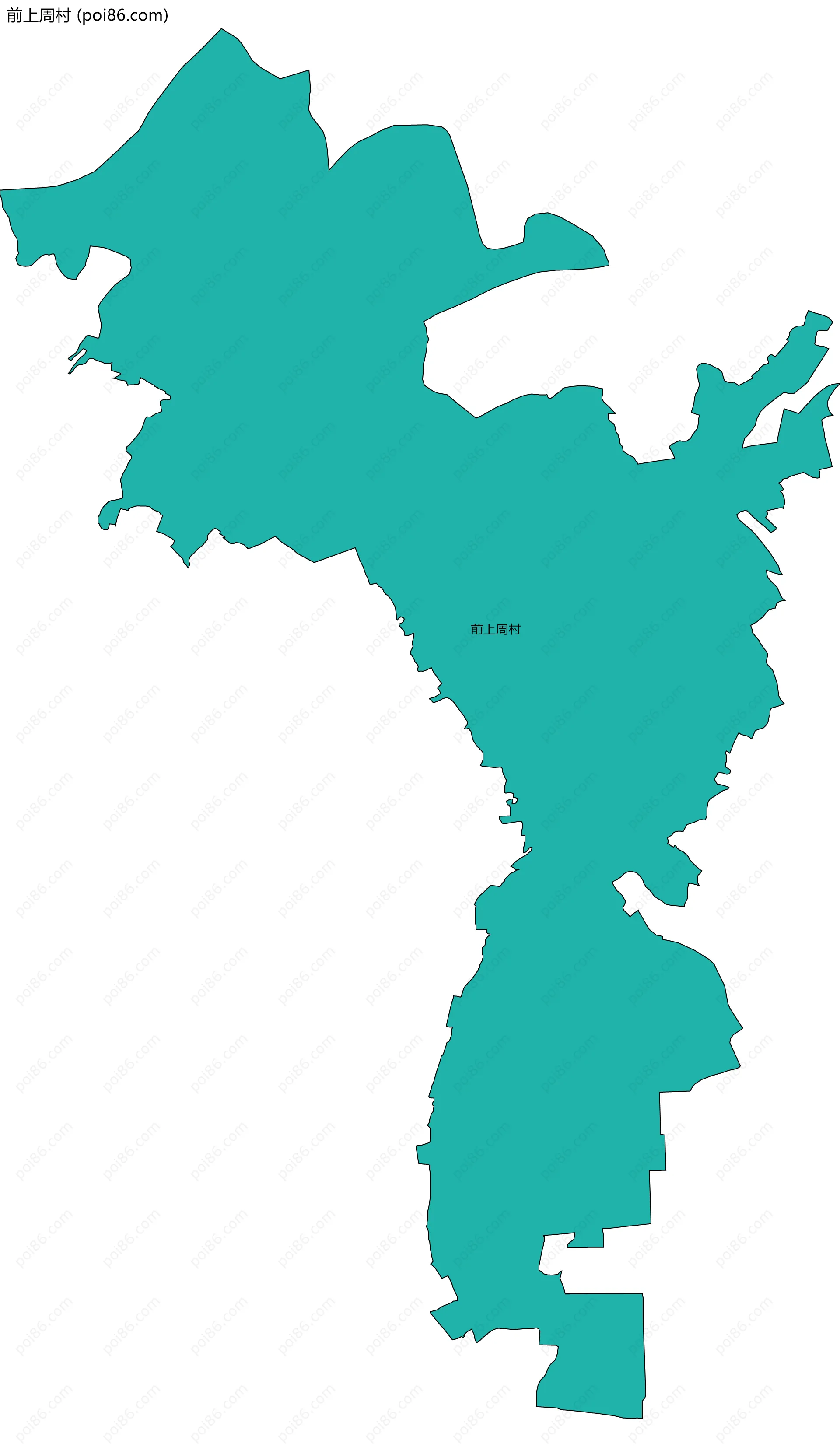 前上周村边界地图