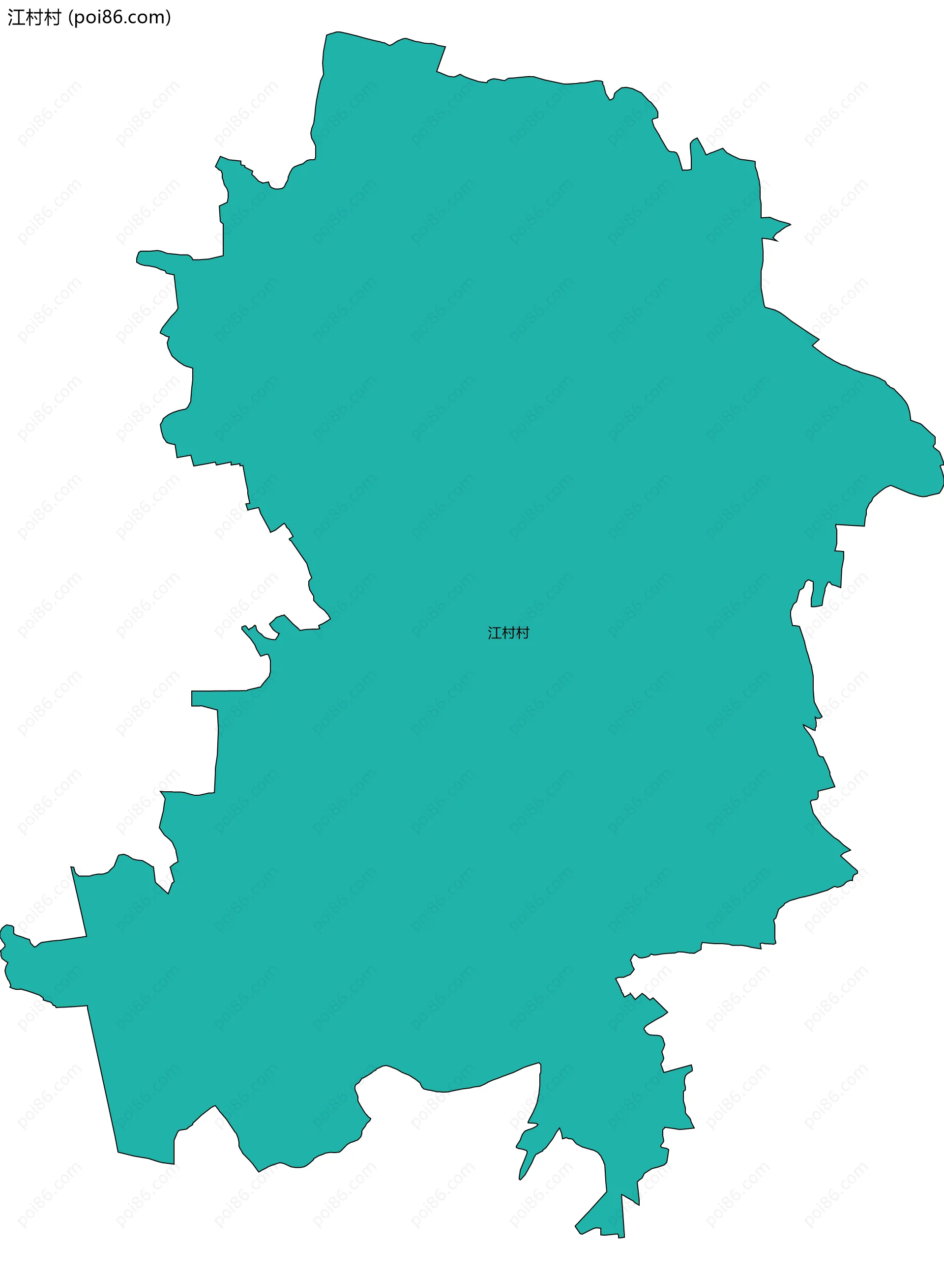 江村村边界地图